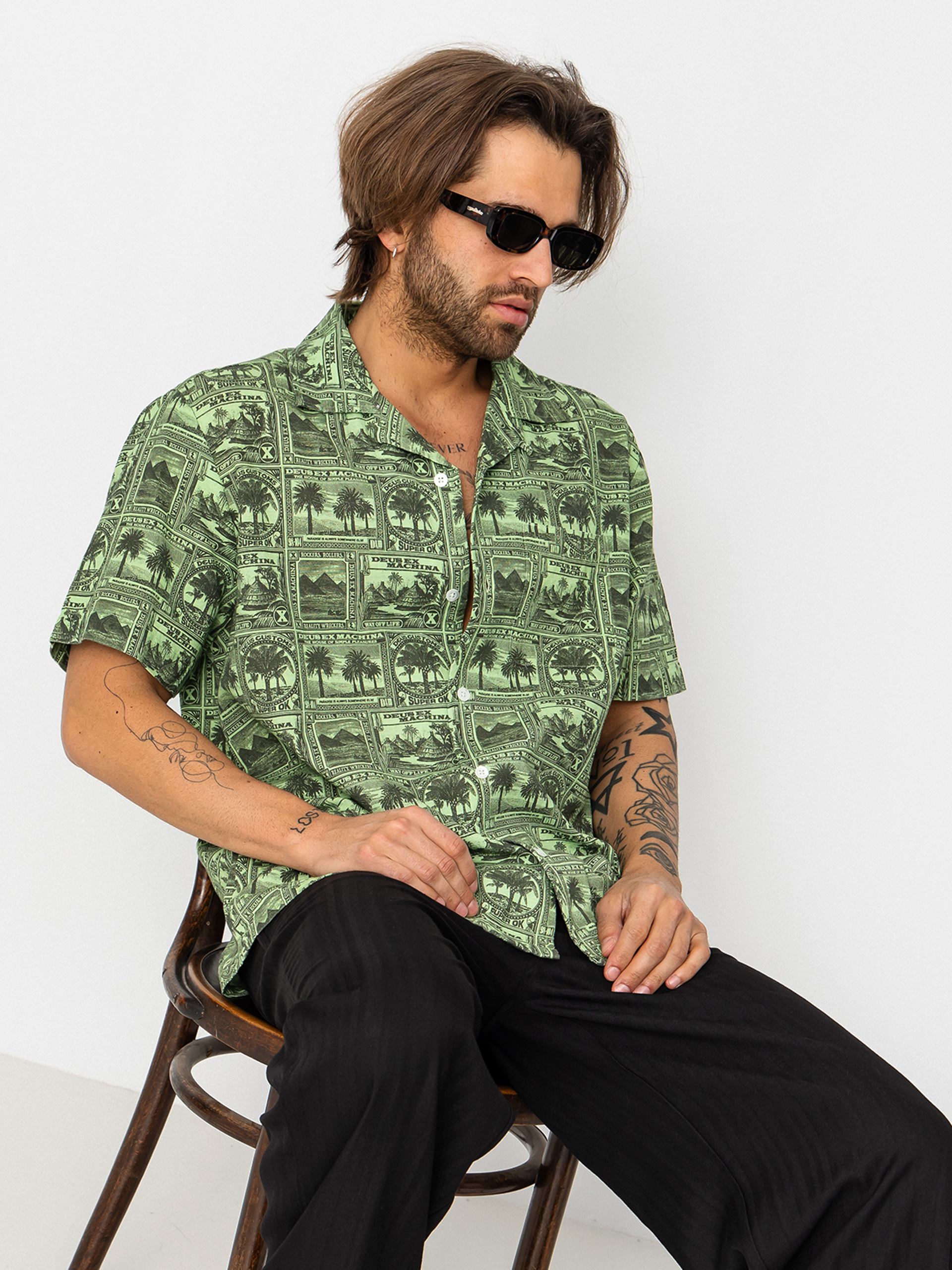 Cămașă Deus Ex Machina Mail Man (green)