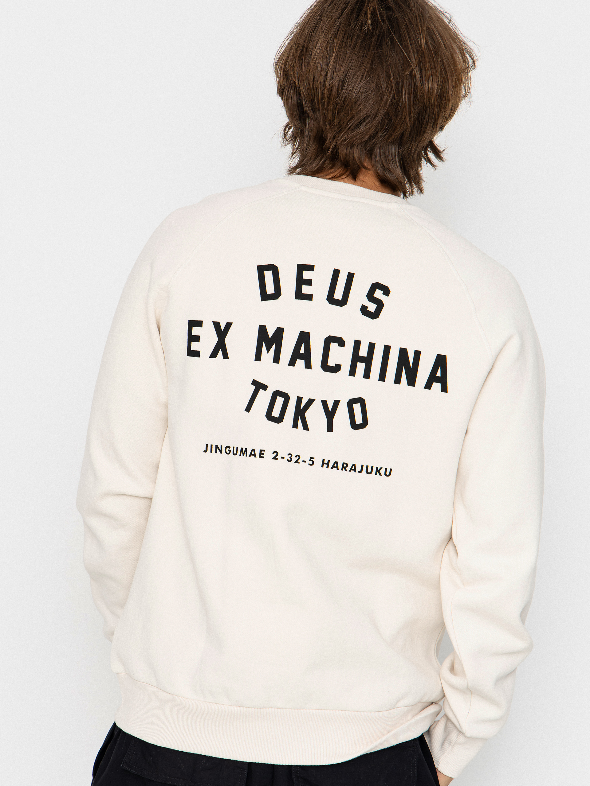 Hanorac Deus Ex Machina Harajuku Address Crew (dirty white)