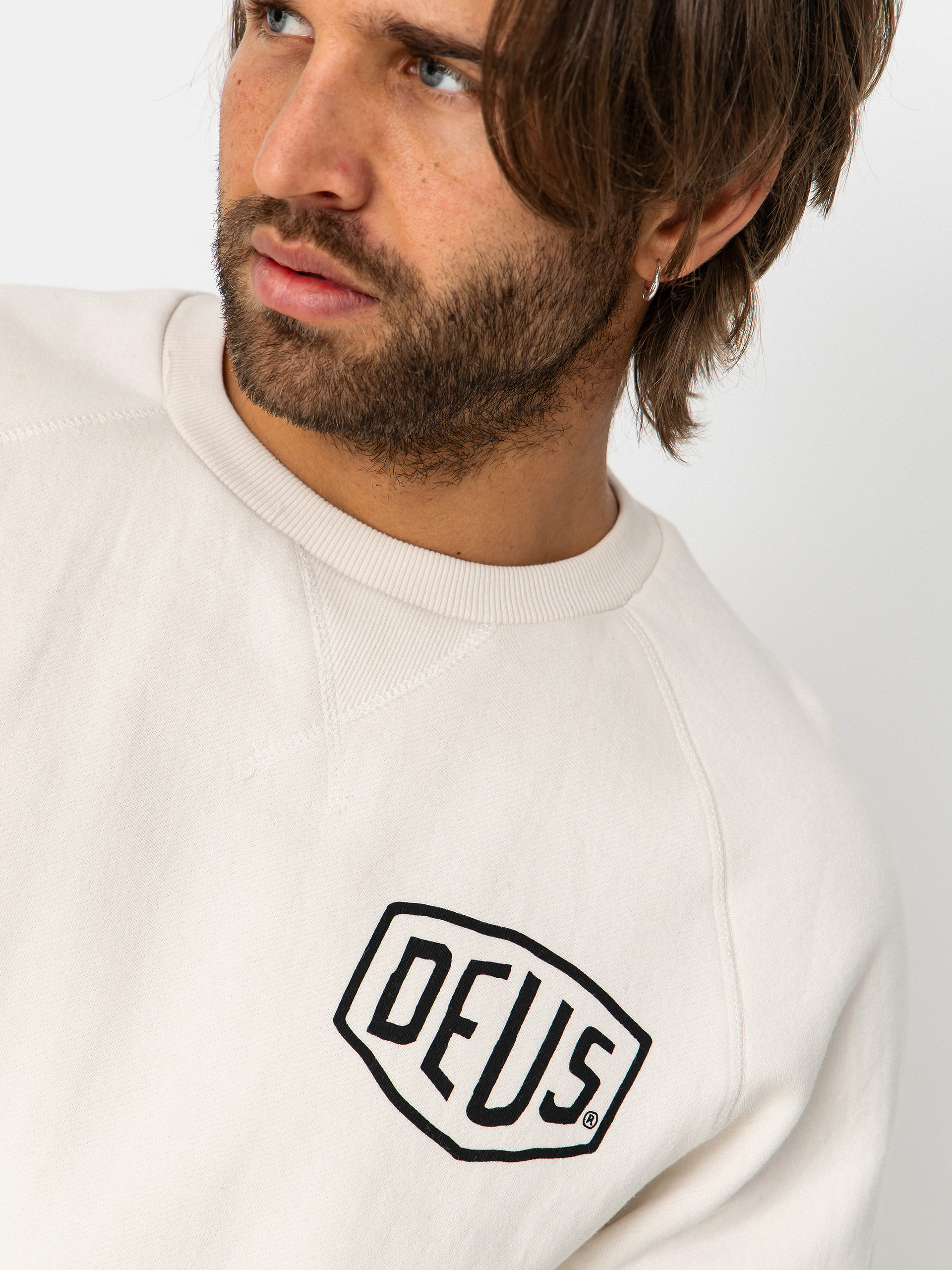 Hanorac Deus Ex Machina Harajuku Address Crew (dirty white)