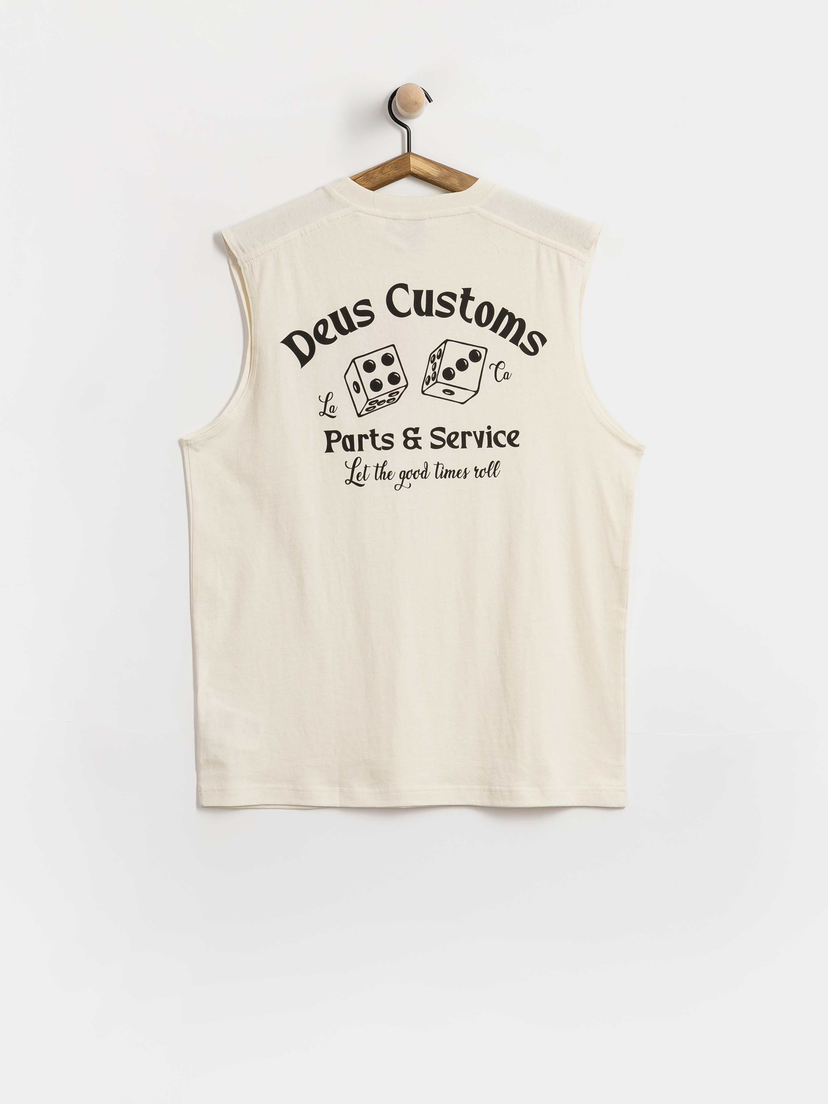 Tricou Deus Ex Machina Knucklebones Muscle (dirty white)