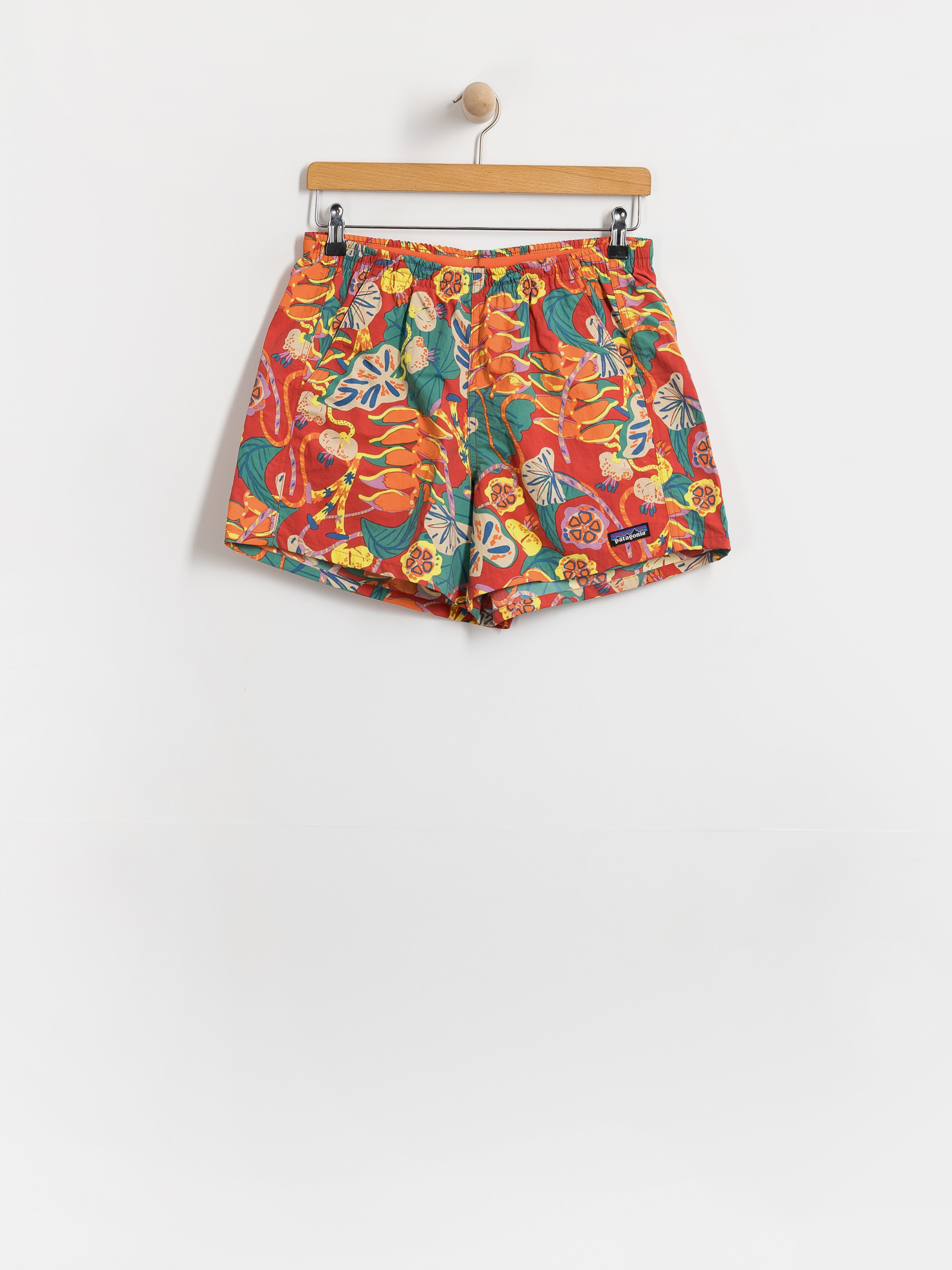 Pantaloni scuru021bi Patagonia Baggies 5in Wmn (tropiclimb/hot ember)
