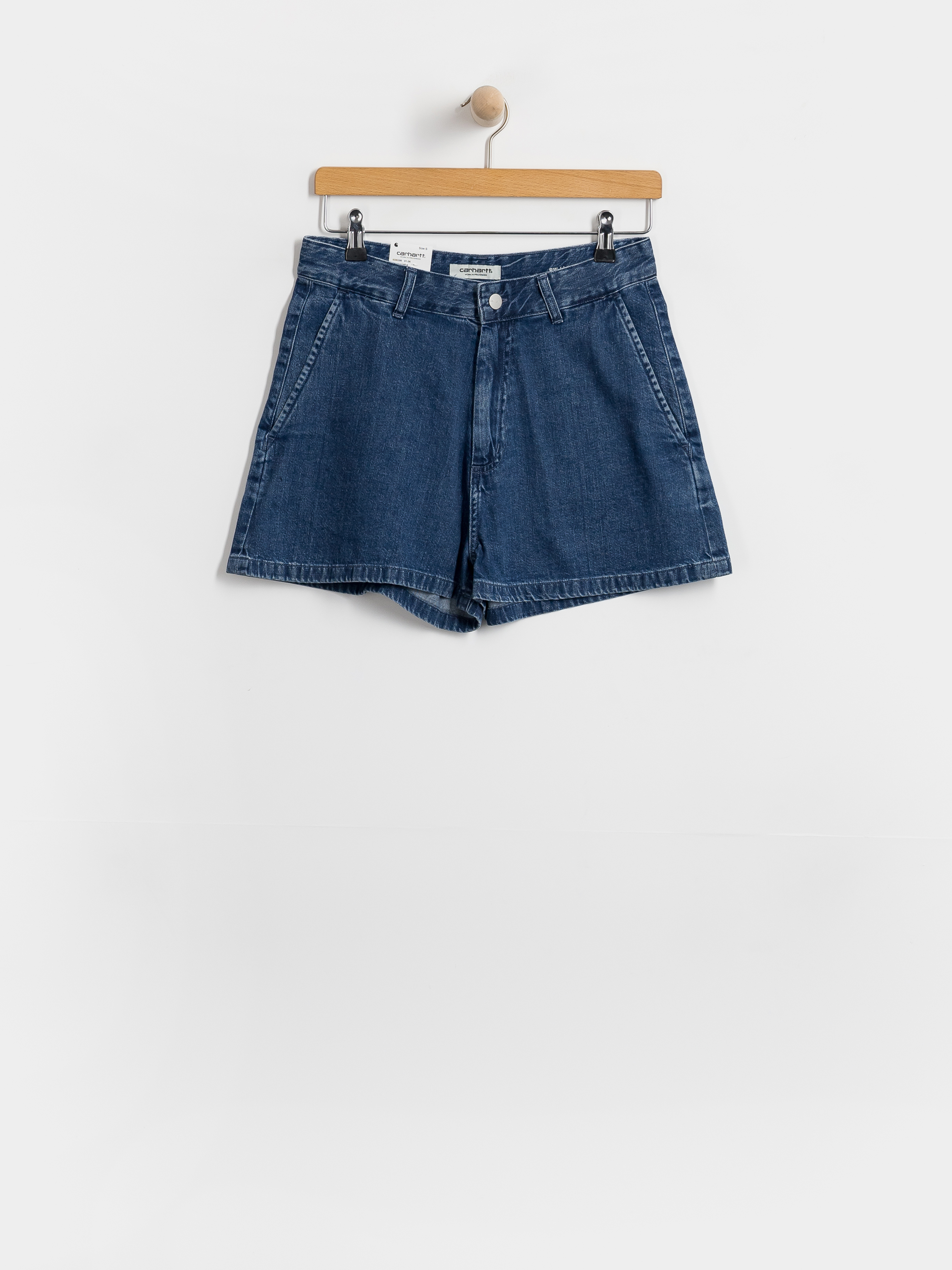 Pantaloni scurți Carhartt WIP Lova Wmn (blue stone washed)