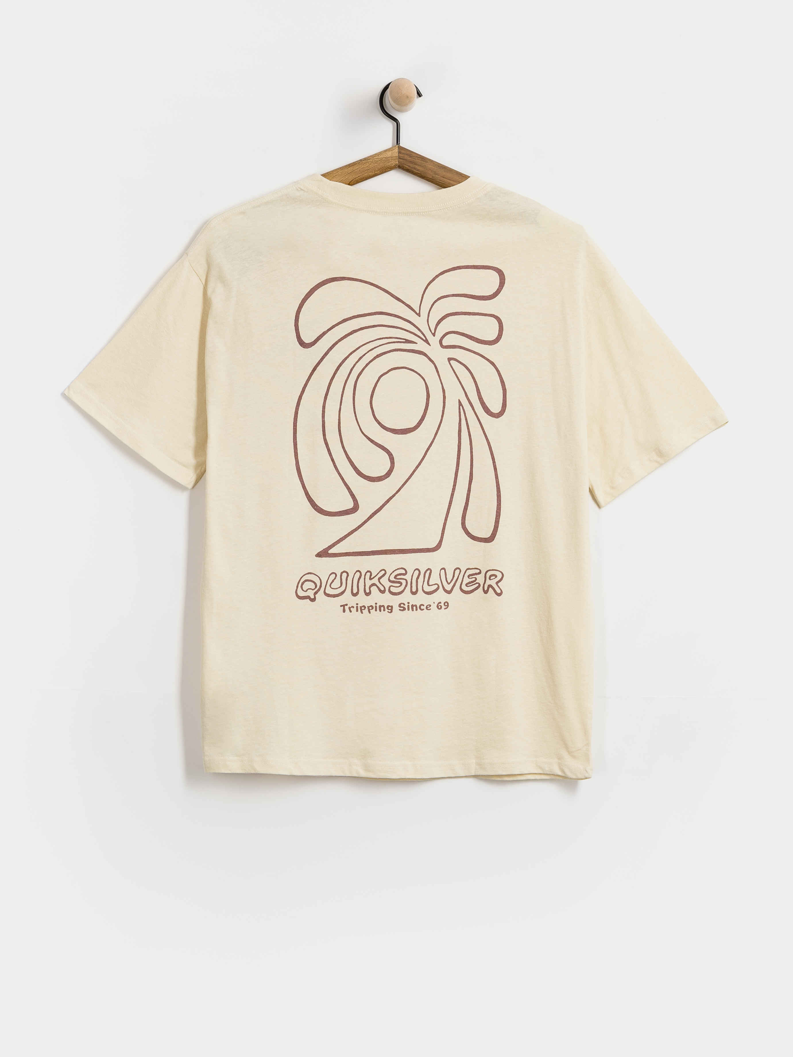 Tricou Quiksilver Curve Palm (bone white)