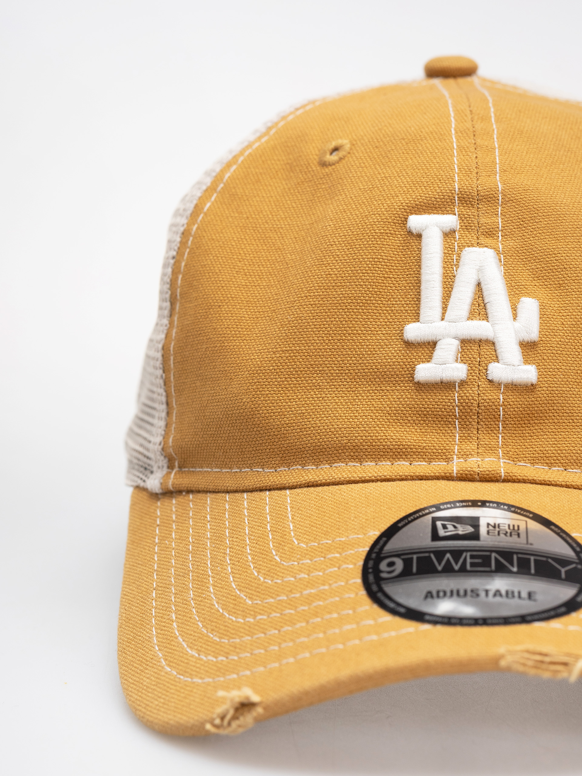 Șapcă New Era Cotton Canv 9Twenty Trucker Los Angeles Dodgers (dark ochre)