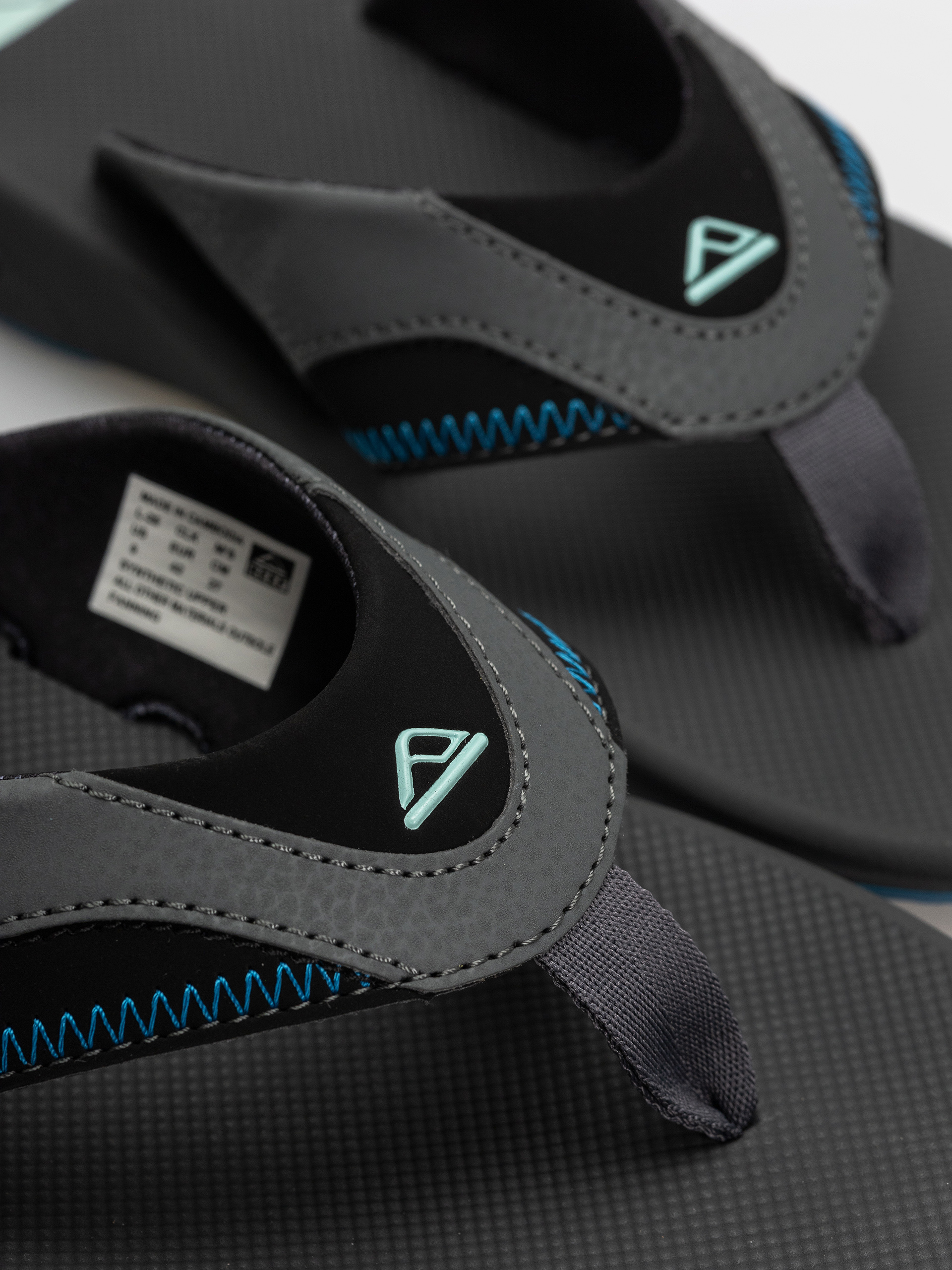 papuci de plajă Reef Fanning (gunmetal/ocean)