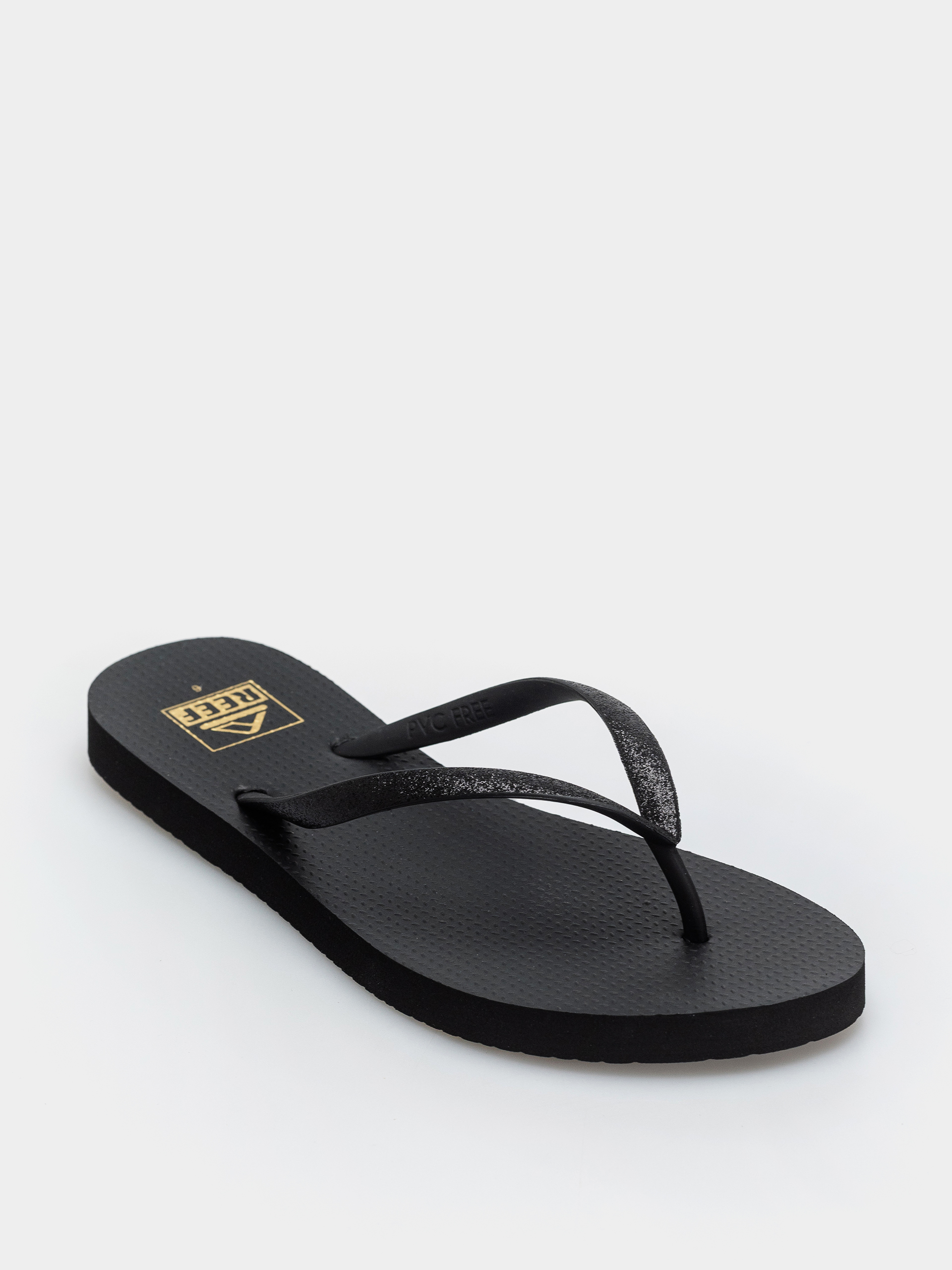 papuci de plajă Reef Seaside Wmn (black glitter)