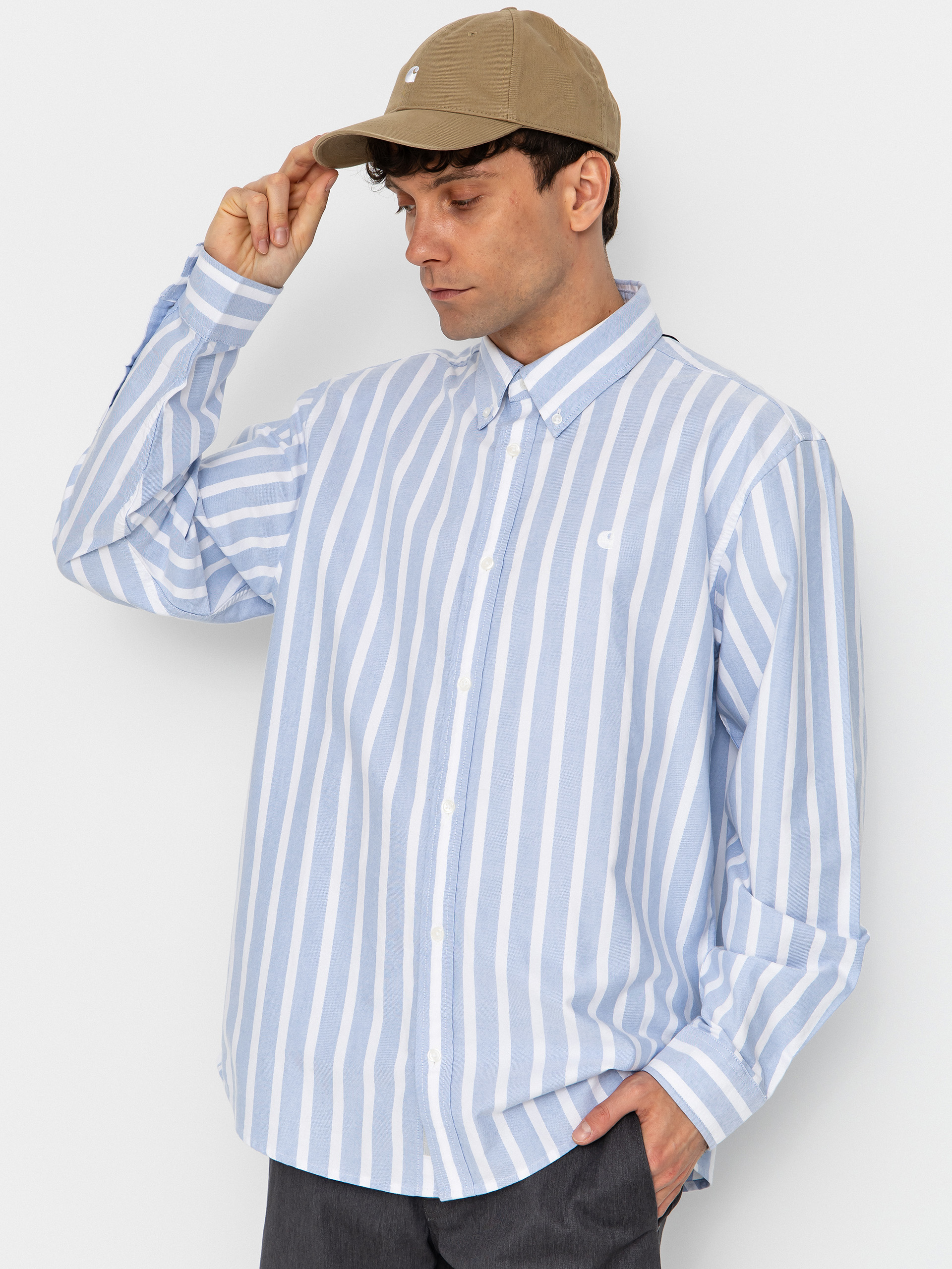 Cămașă Carhartt WIP Deven (deven stripe/bleach/white)