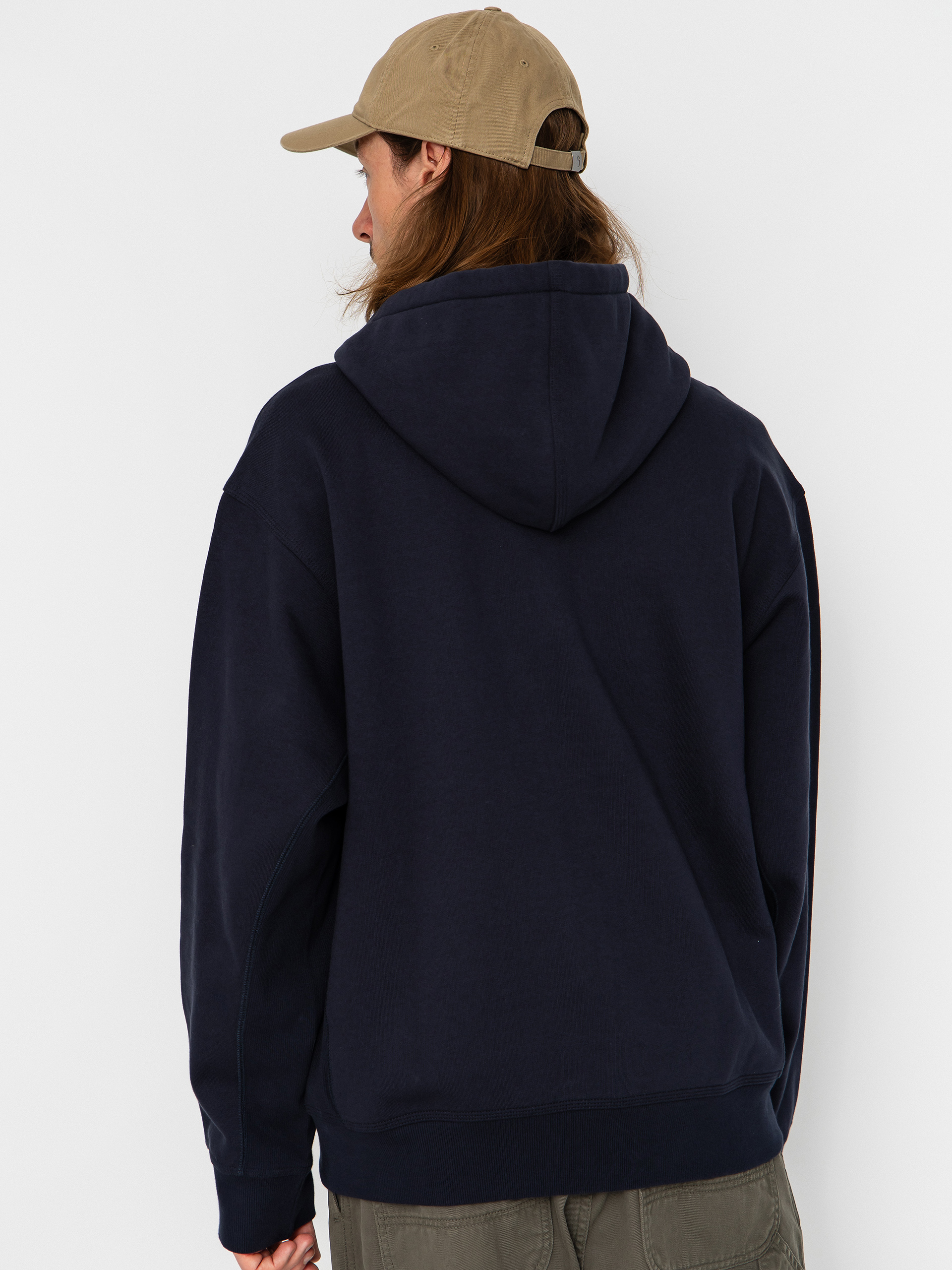 Hanorac cu glugă Carhartt WIP American Script ZHD (deep night)