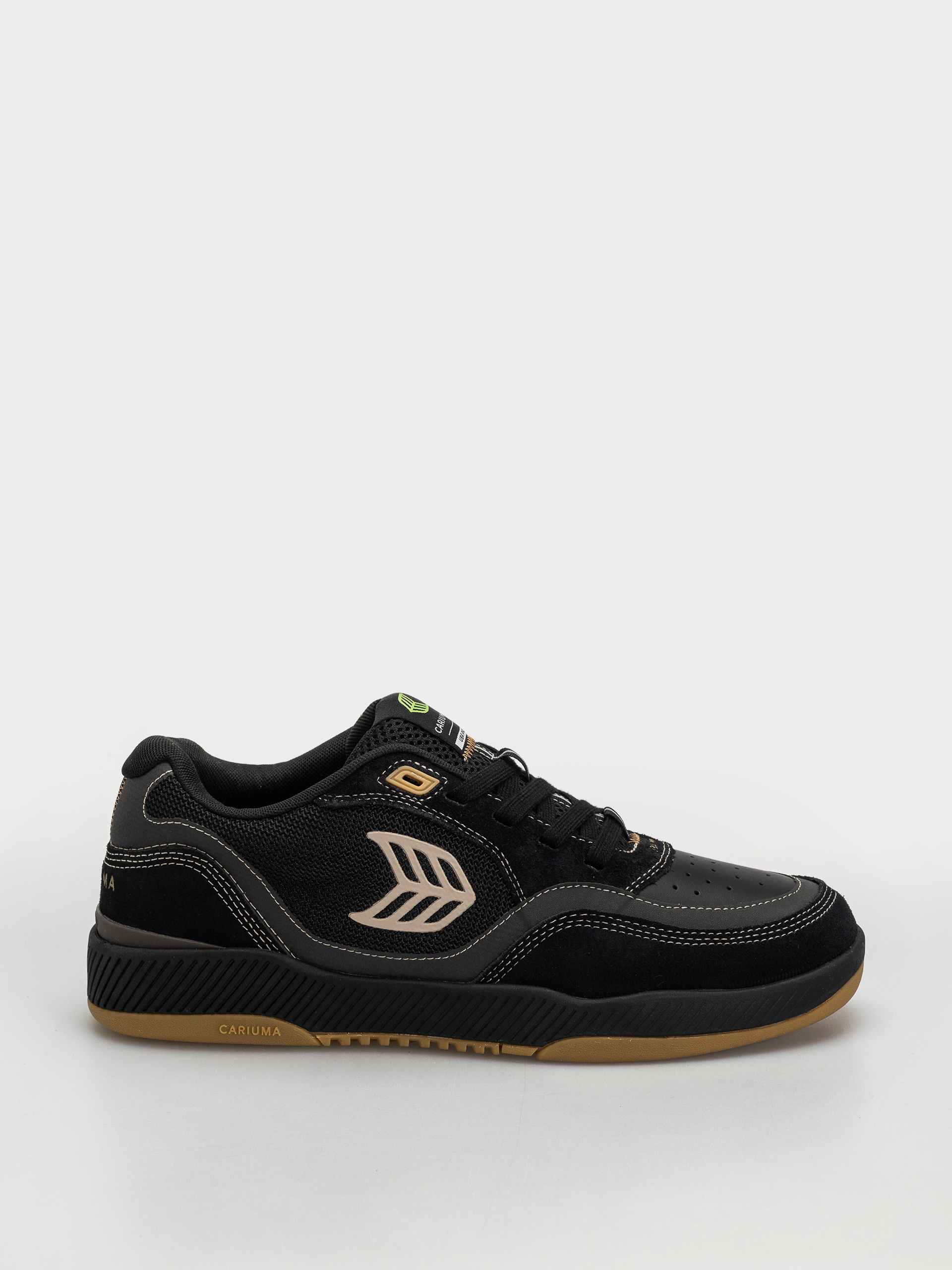 Pantofi Cariuma Uba Pro (black suede and mesh silver cloud logo)