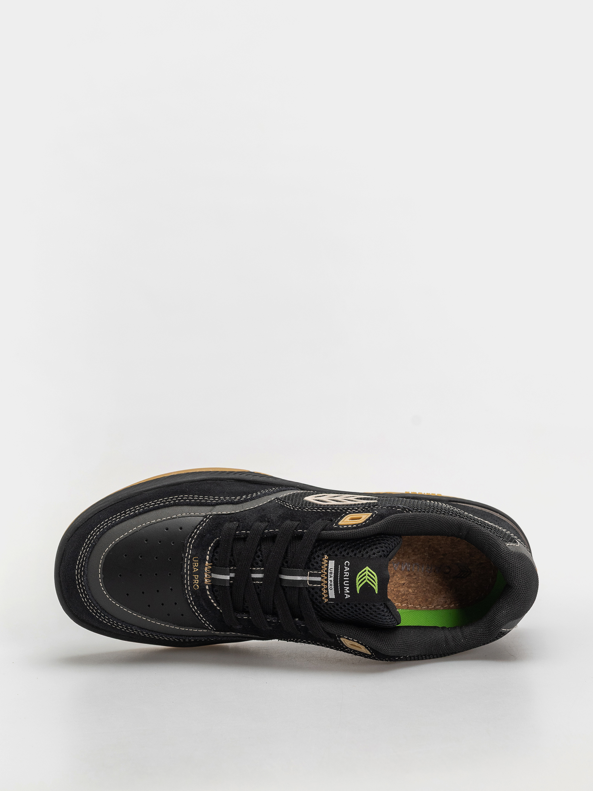 Pantofi Cariuma Uba Pro (black suede and mesh silver cloud logo)