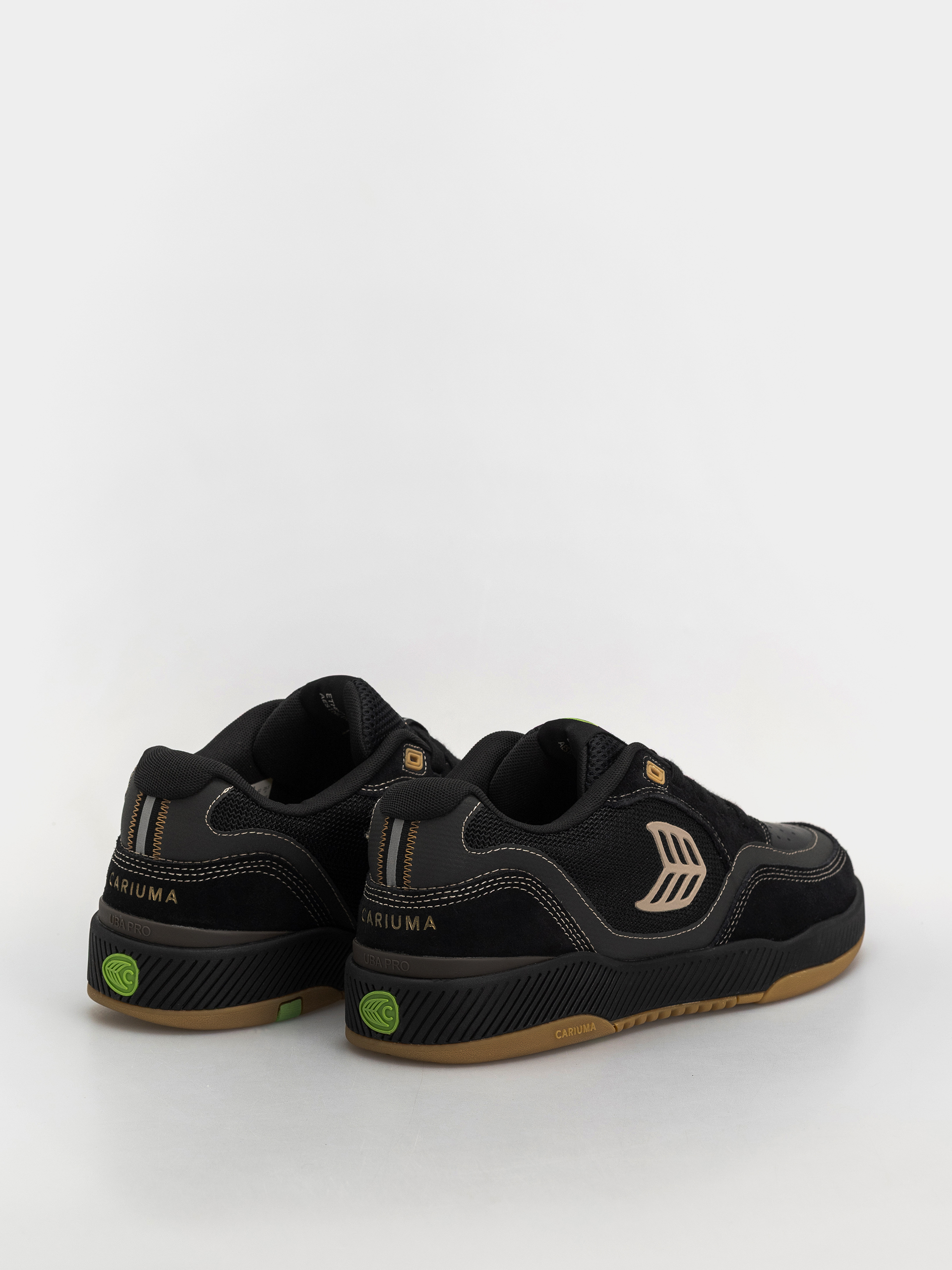 Pantofi Cariuma Uba Pro (black suede and mesh silver cloud logo)