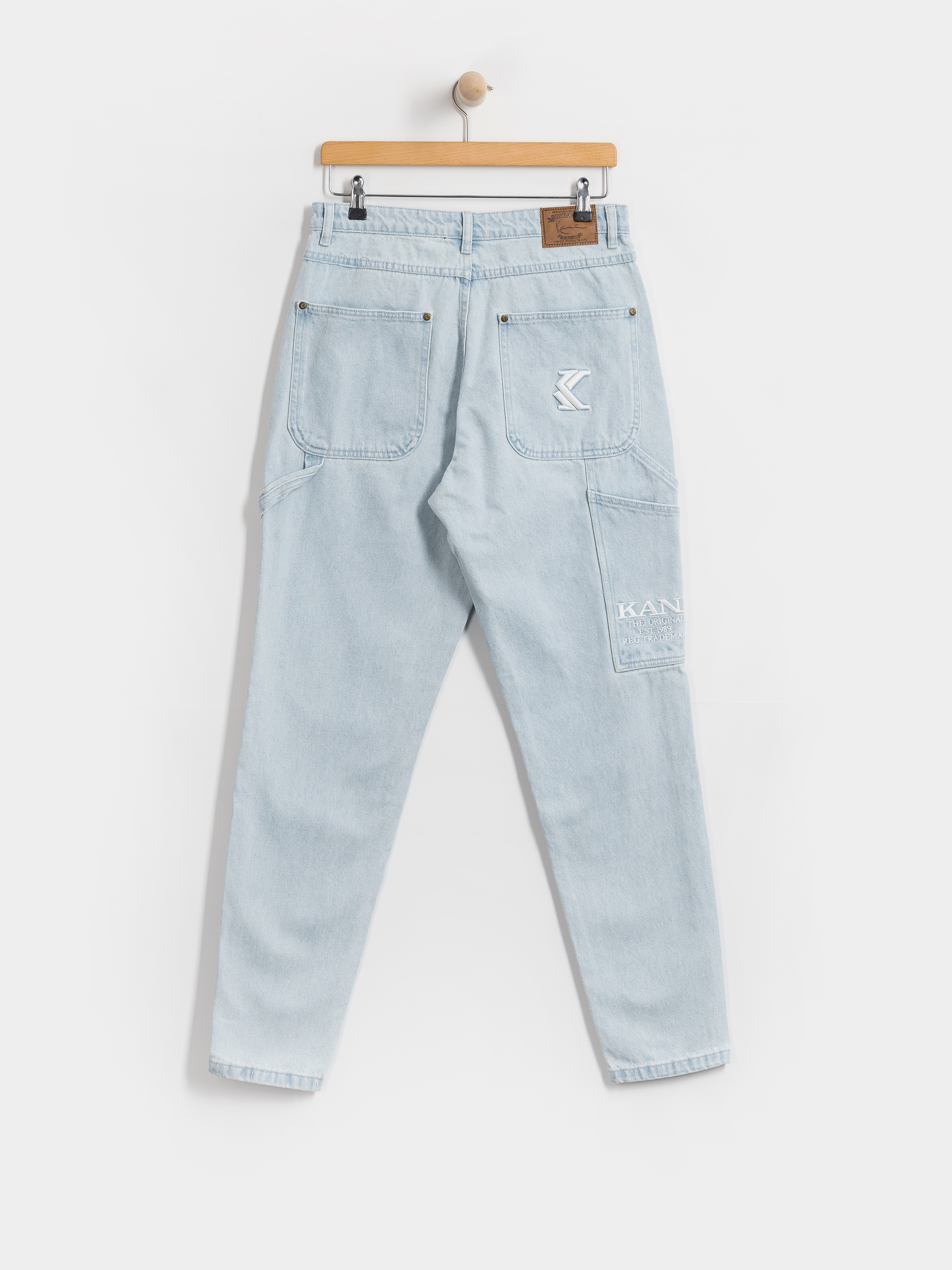 Pantaloni Karl Kani Retro Tapered Workwear Denim (bleached blue)
