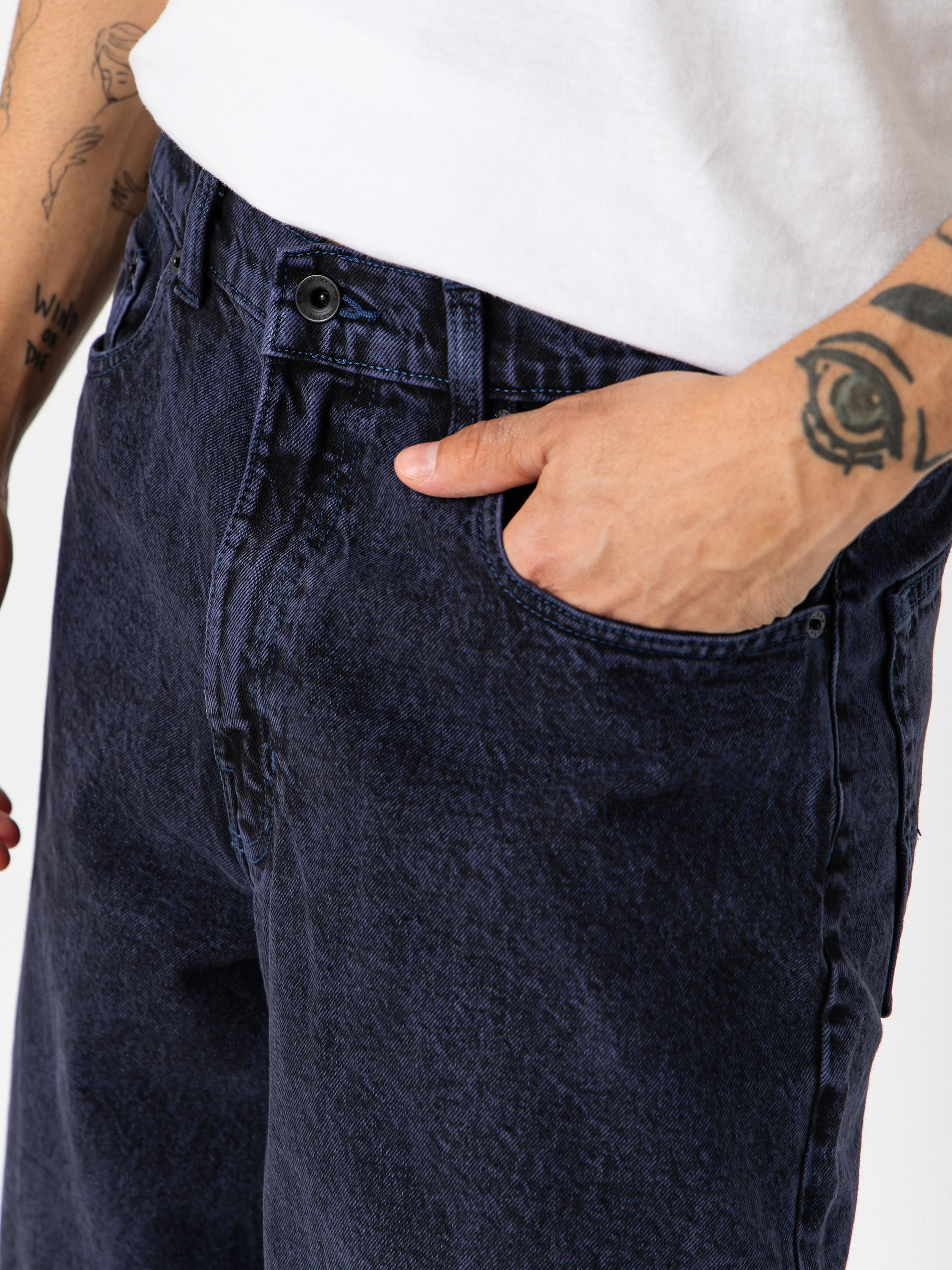 Pantaloni Vans Check 5 Baggy Acid Overdyed Denim (deep indigo)