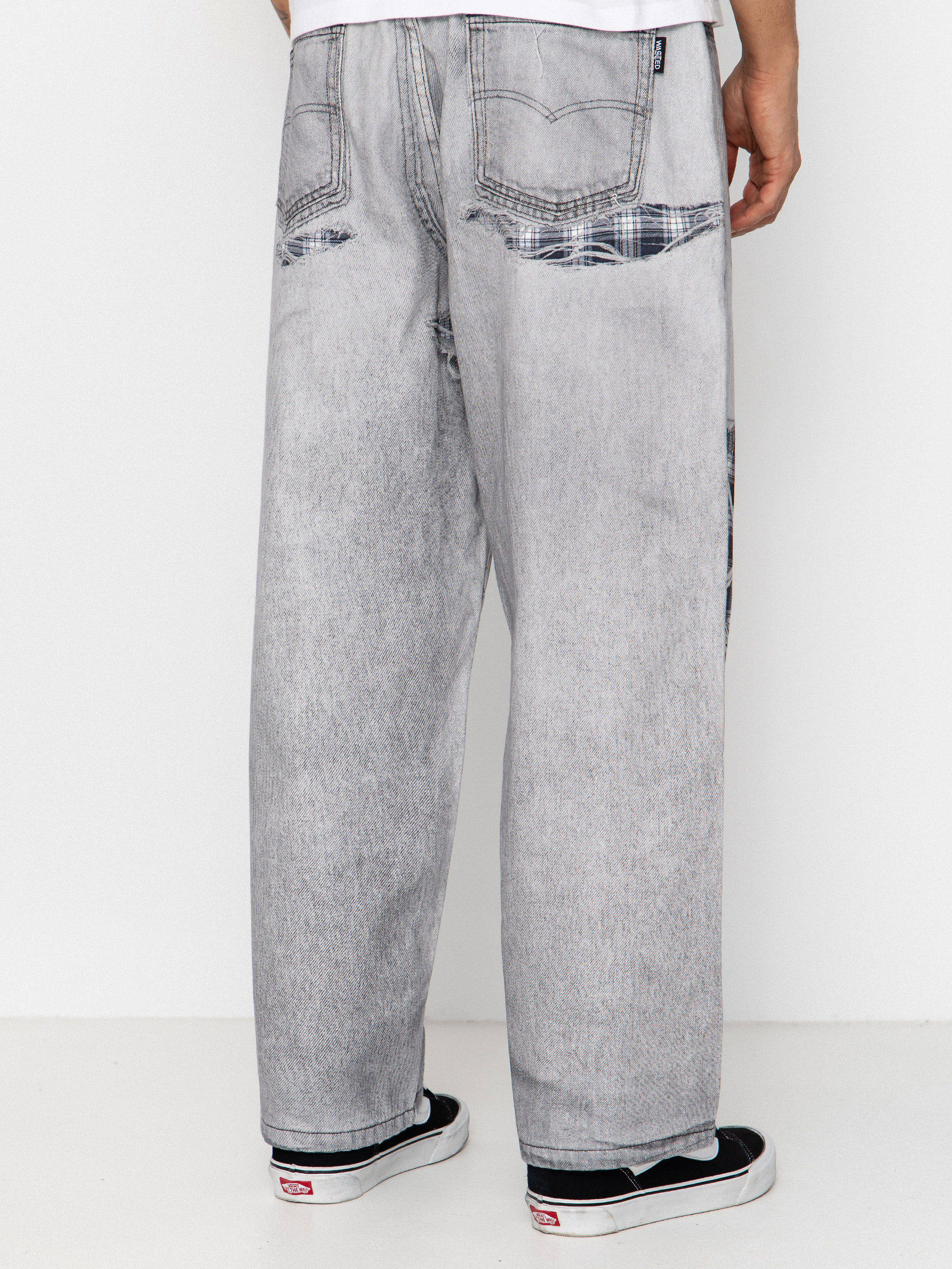 Pantaloni Wasted Paris Trompe L'Oeil Grant (faded grey)