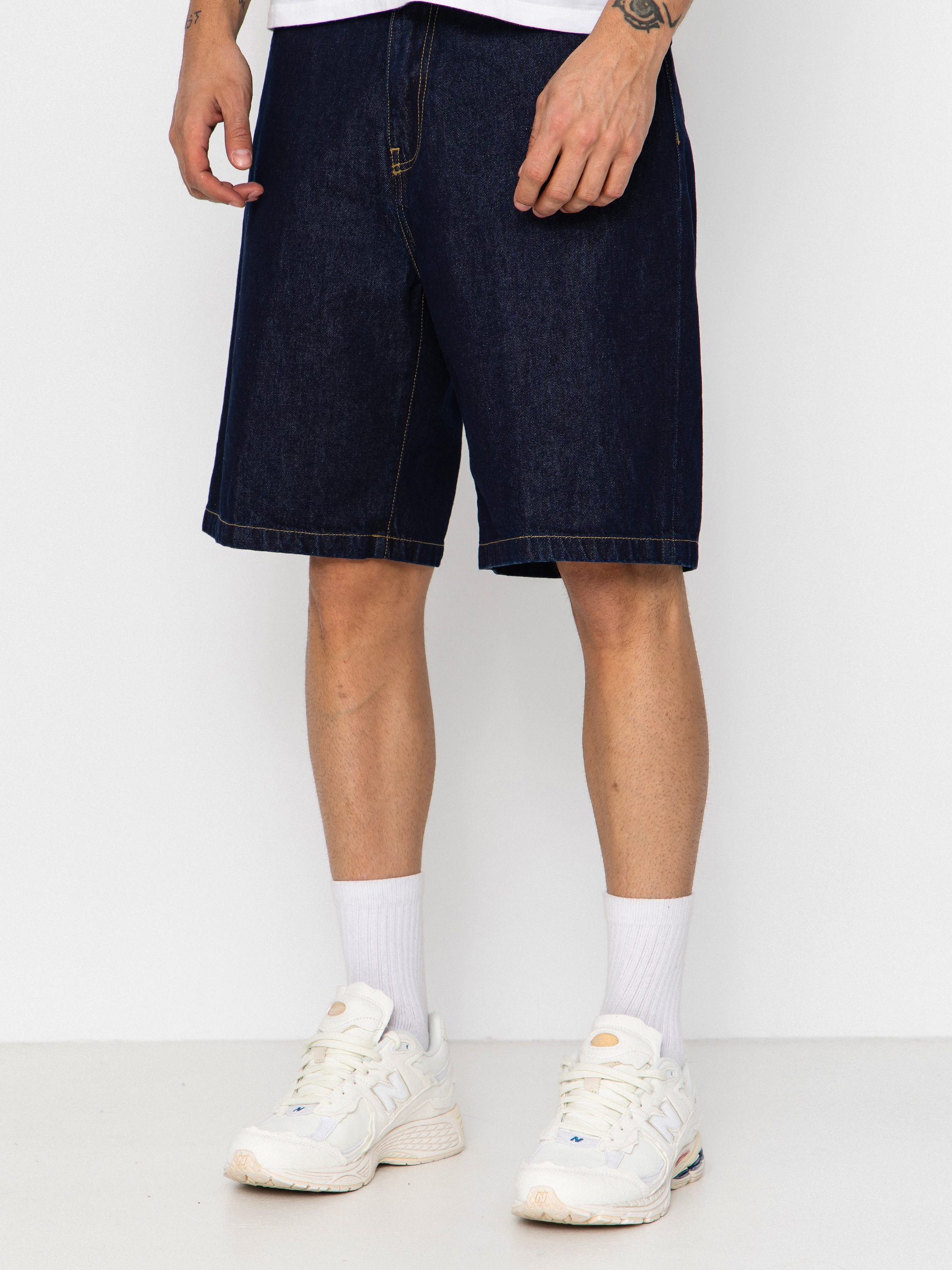 Pantaloni scurți Carhartt WIP Landon (blue rinsed)