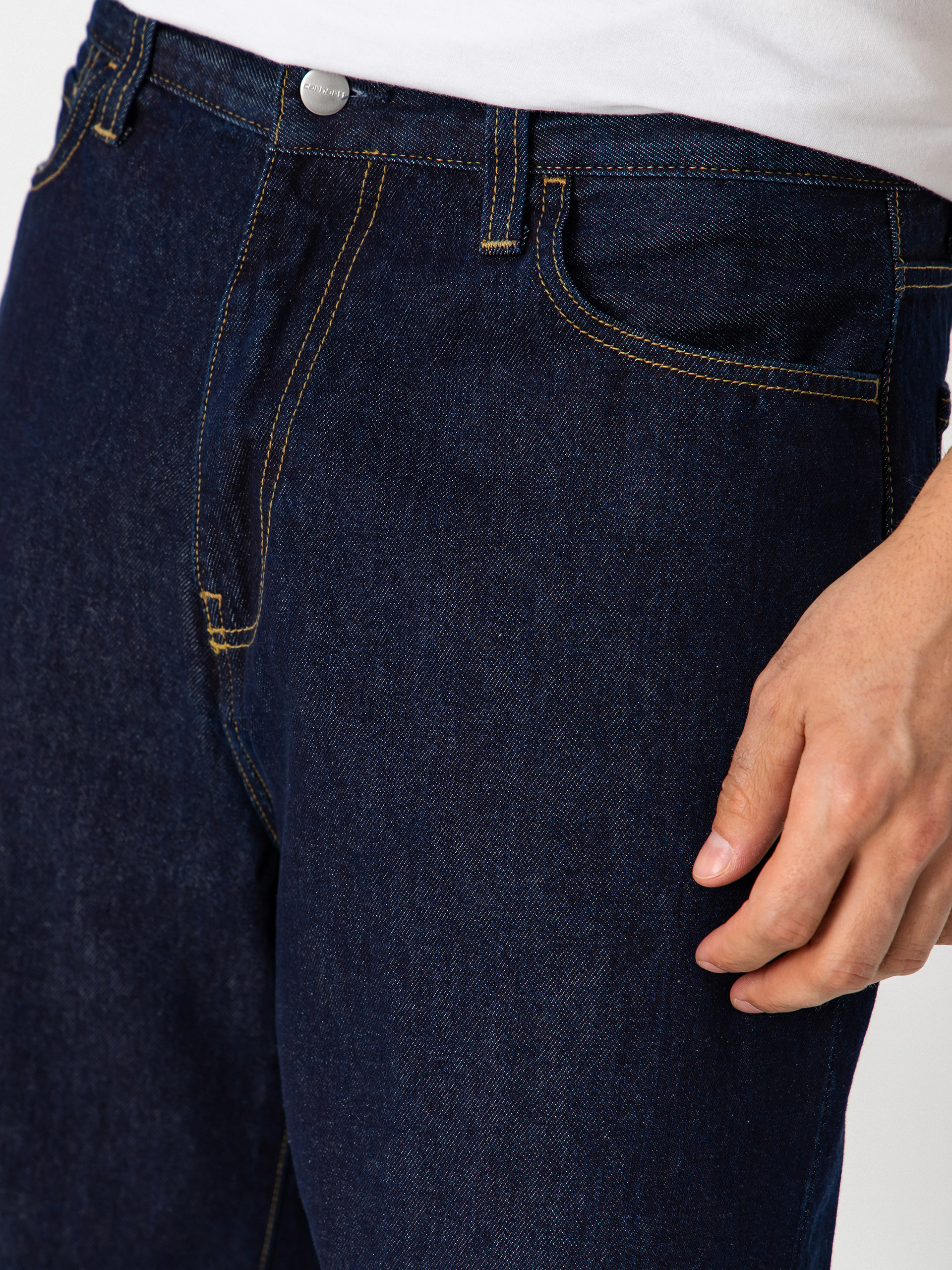Pantaloni scurți Carhartt WIP Landon (blue rinsed)