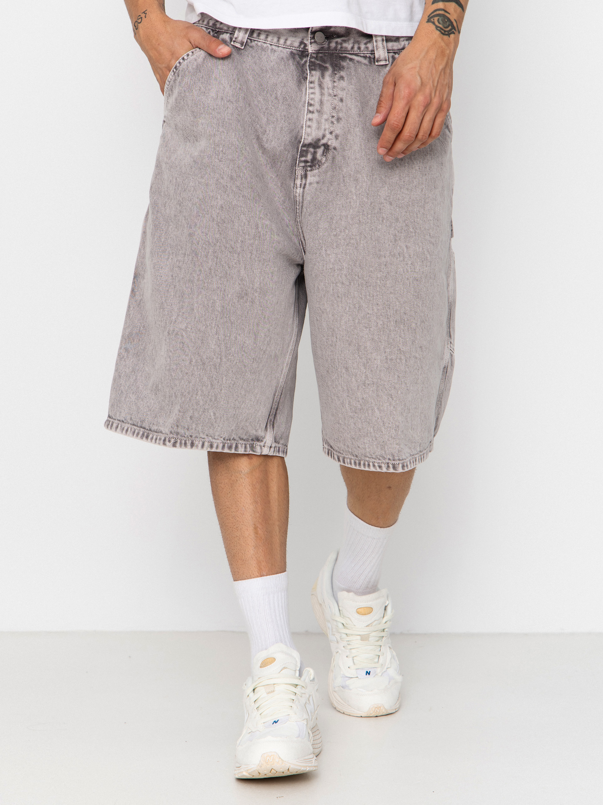 Pantaloni scuru021bi Carhartt WIP OG Single Knee (shale chalk wash)