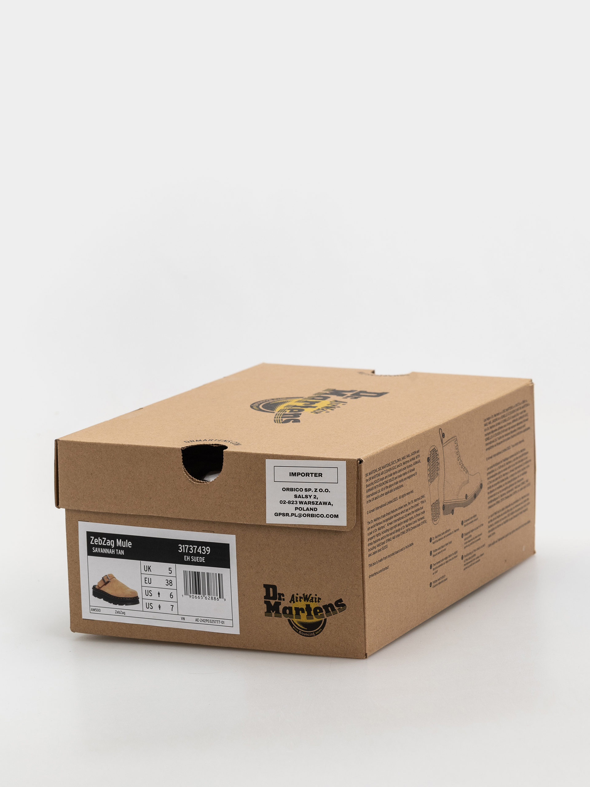 Pantofi Dr. Martens ZebZag Mule (savannah tan suede)