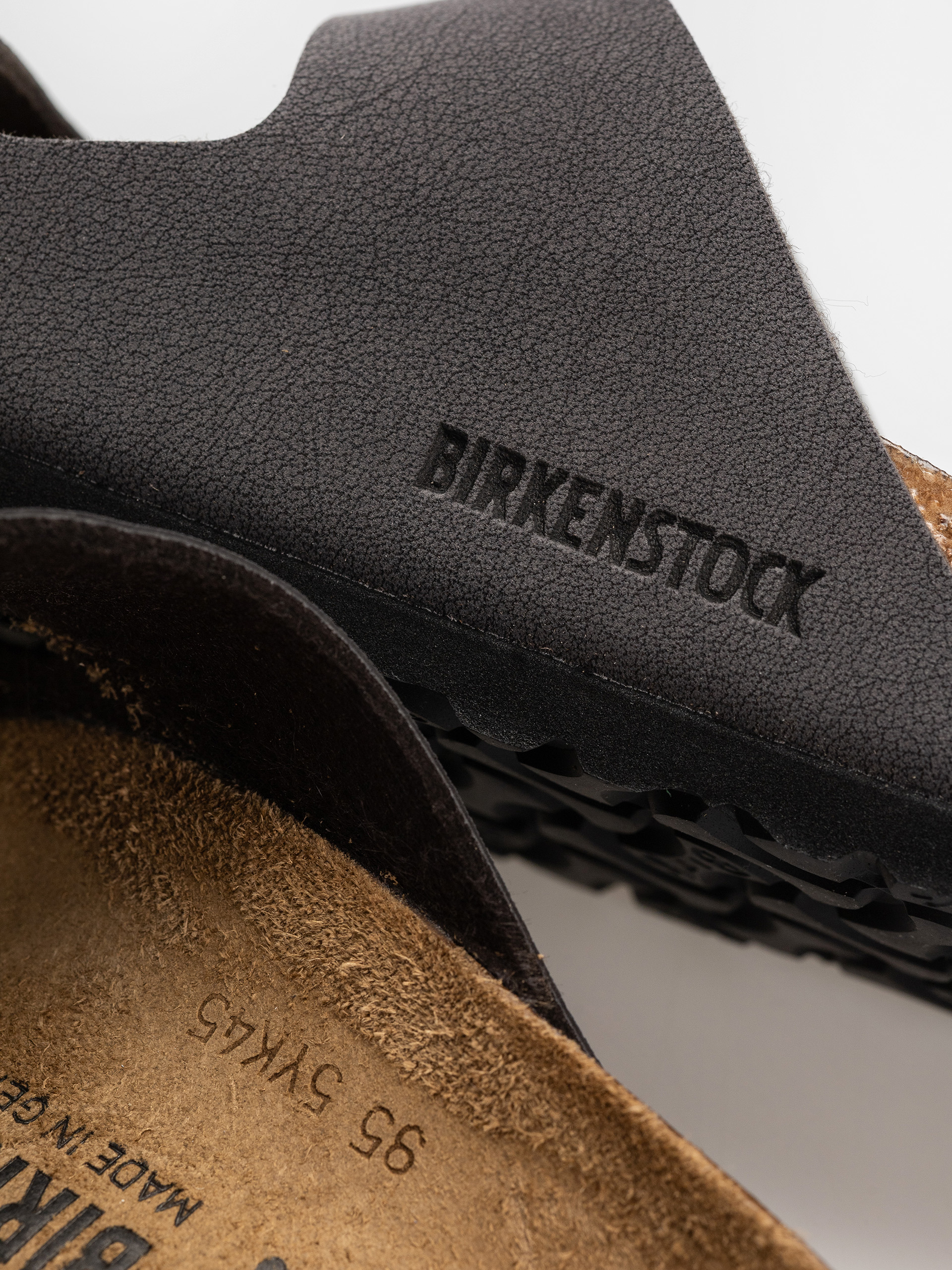 Șlapi Birkenstock Arizona Birkibuc Narrow (velvet gray/black)
