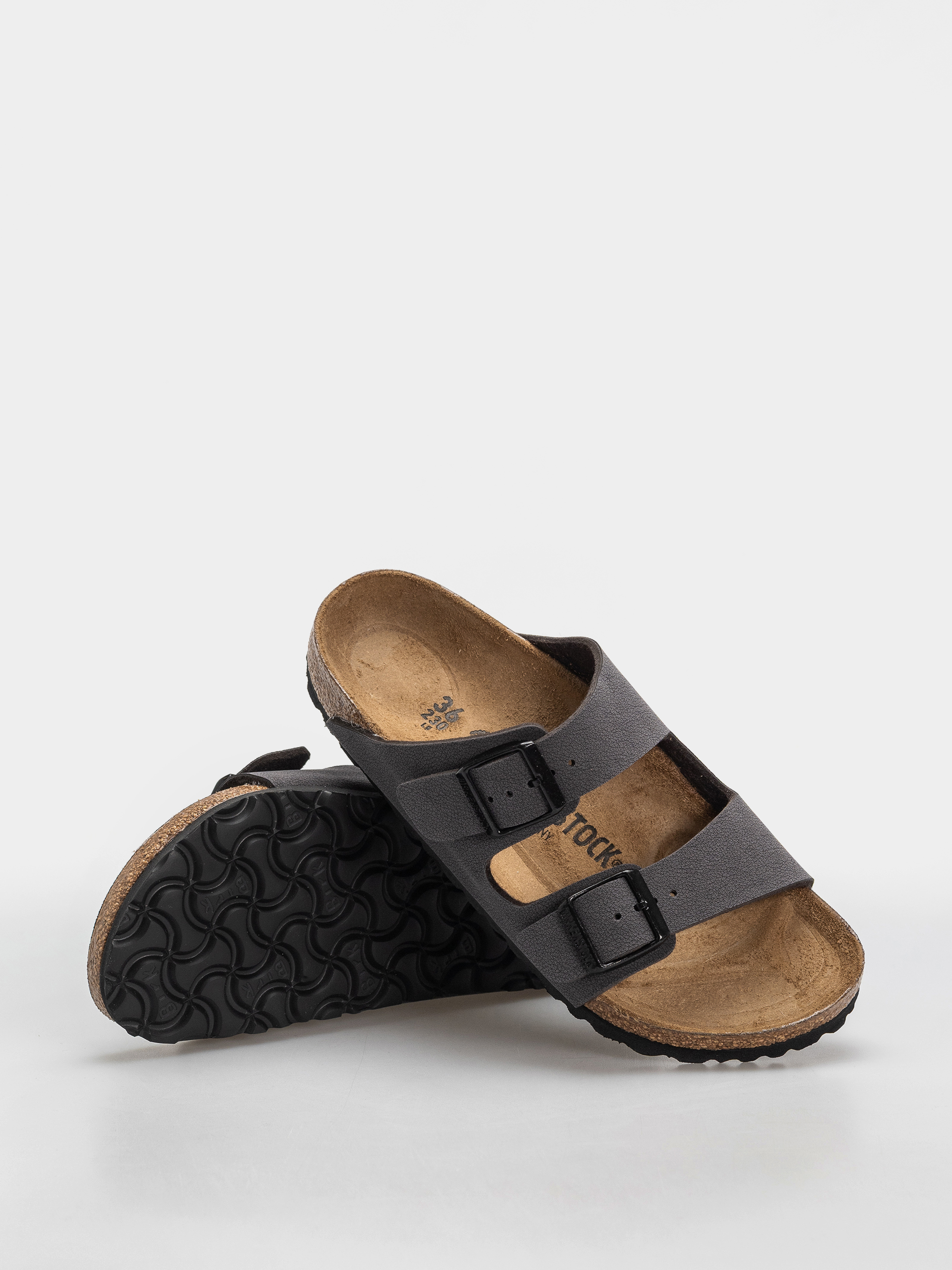 Șlapi Birkenstock Arizona Birkibuc Narrow (velvet gray/black)