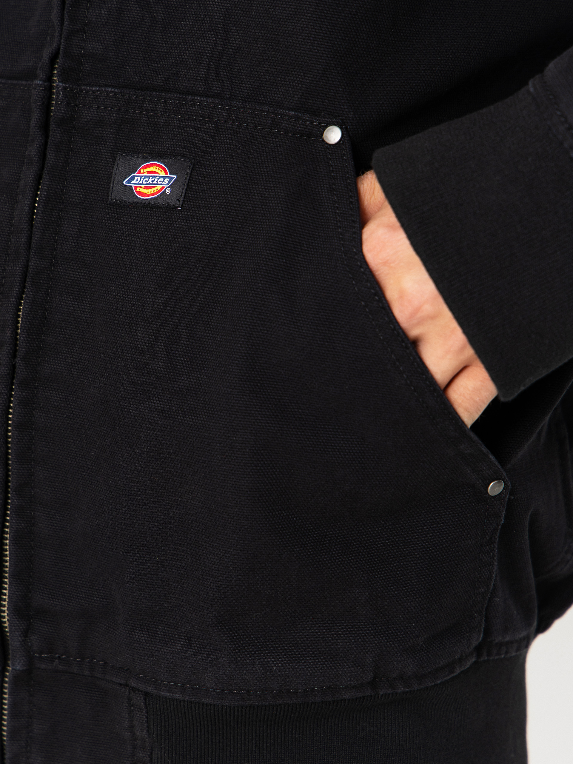 Geacă Dickies Unlined Canvas Hooded Bomber (black)