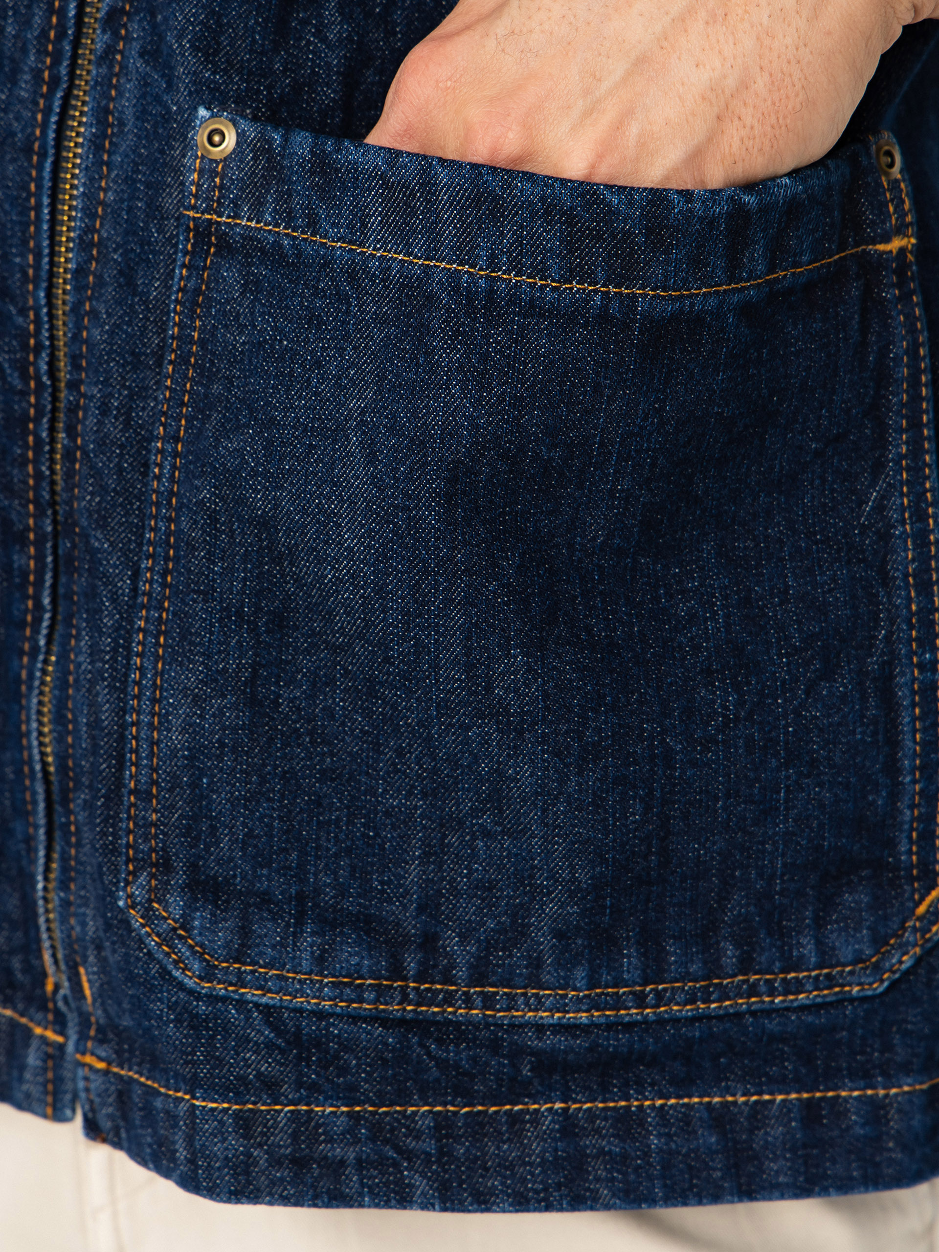 Vestă Dickies X Harley Davidson Denim (rinsed indigo blue)