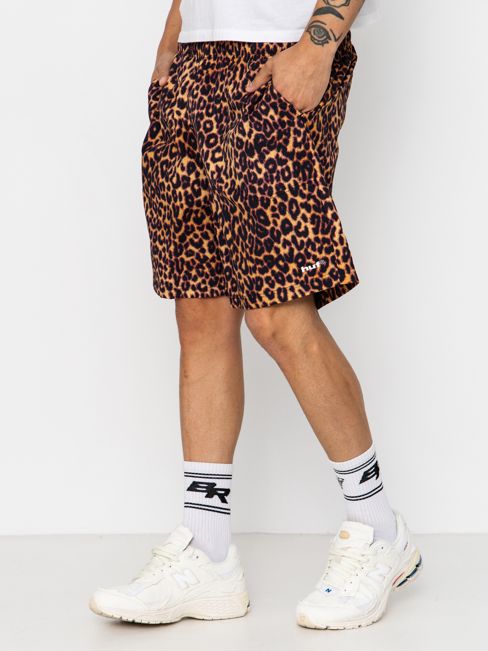 Pantaloni scurți HUF 89 Printed Easy (brown)