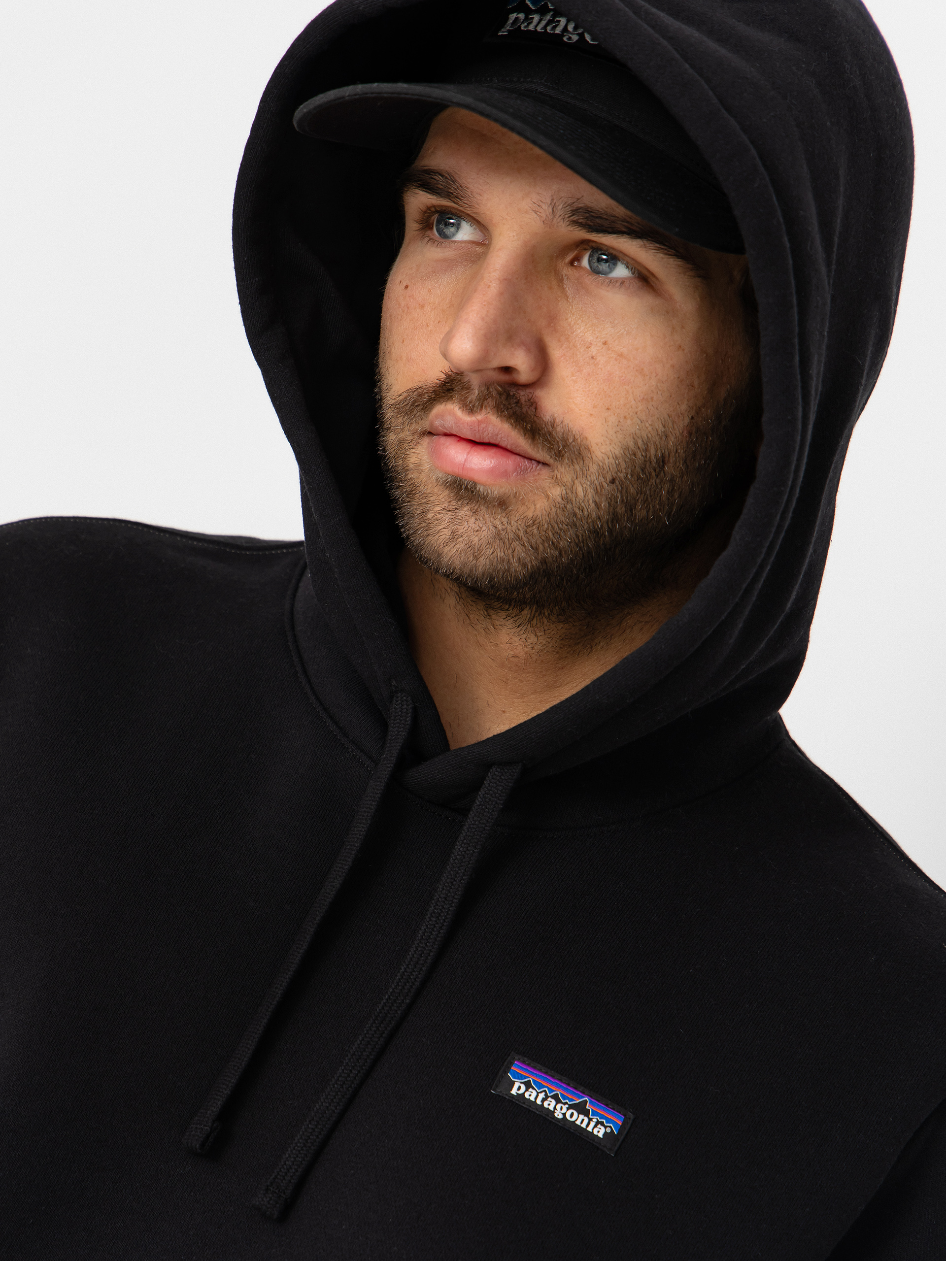 Hanorac cu glugă Patagonia P 6 Label Uprisal HD (black)