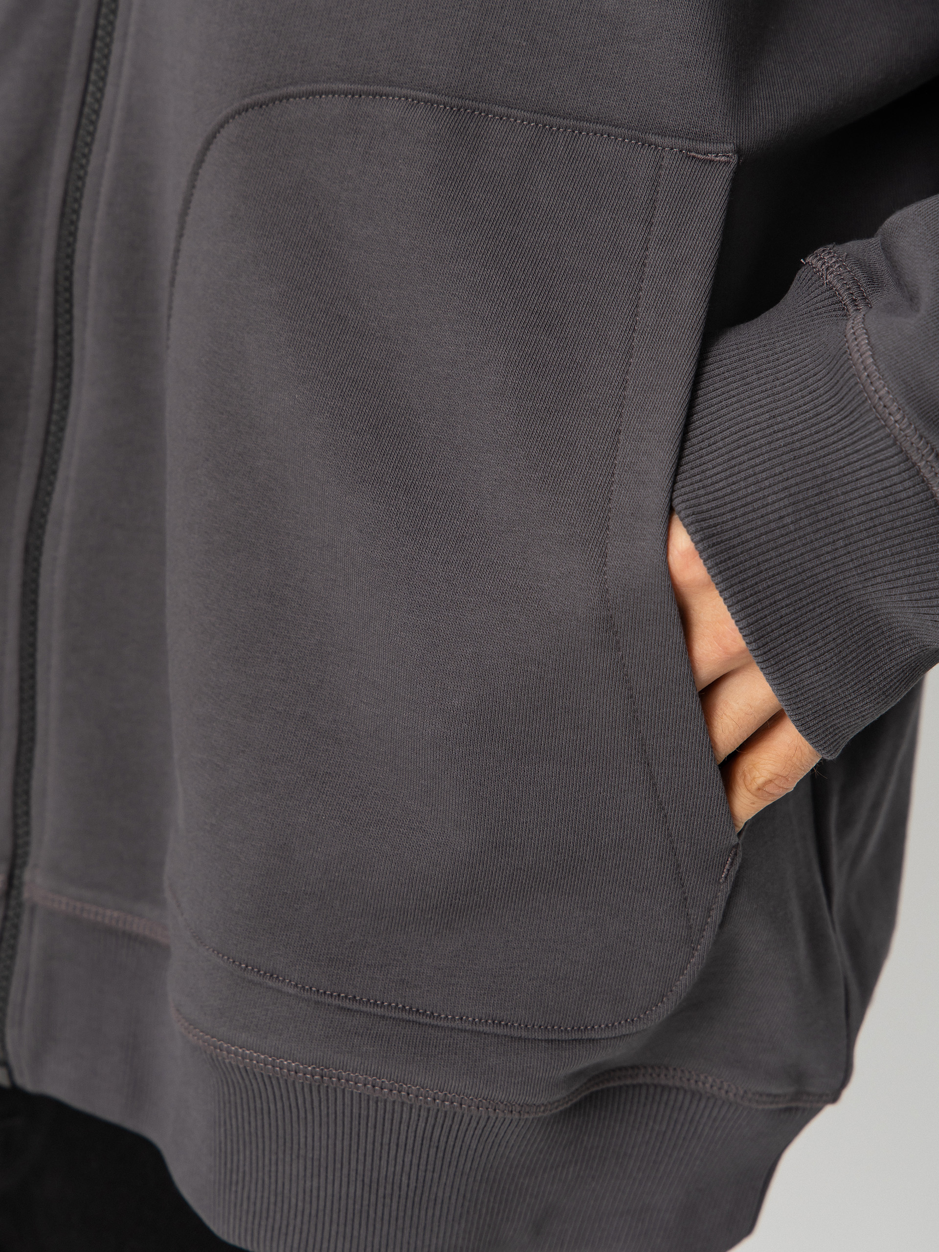 Hanorac cu glugă The North Face Essential Oversize ZHD (anthracite grey)