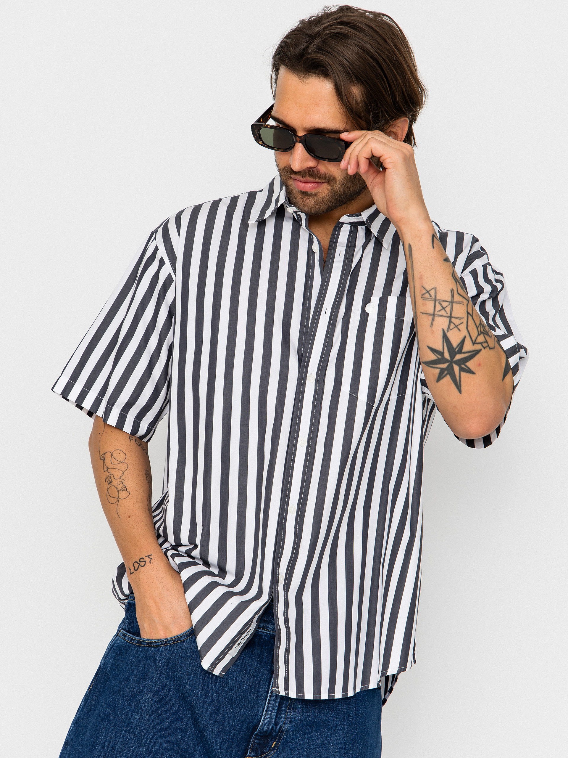 Cămașă Carhartt WIP Royce (royce stripe/graphite/white)