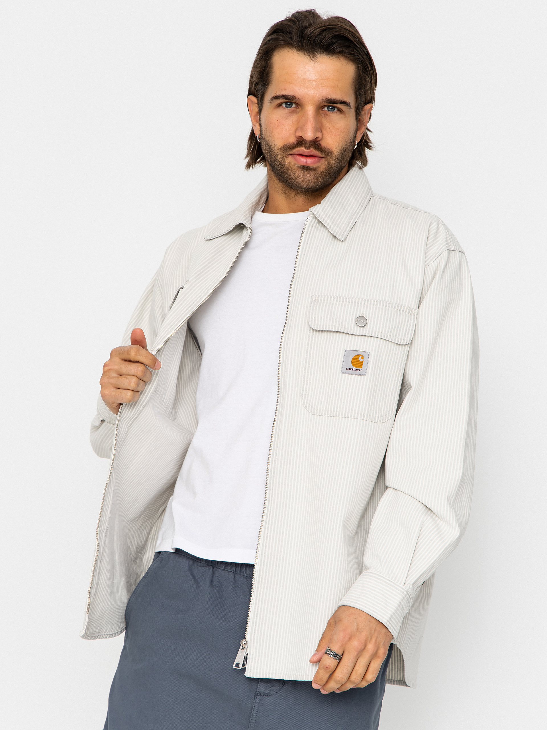 Geacă Carhartt WIP Mercer (mercer stripe/graphite/wax)