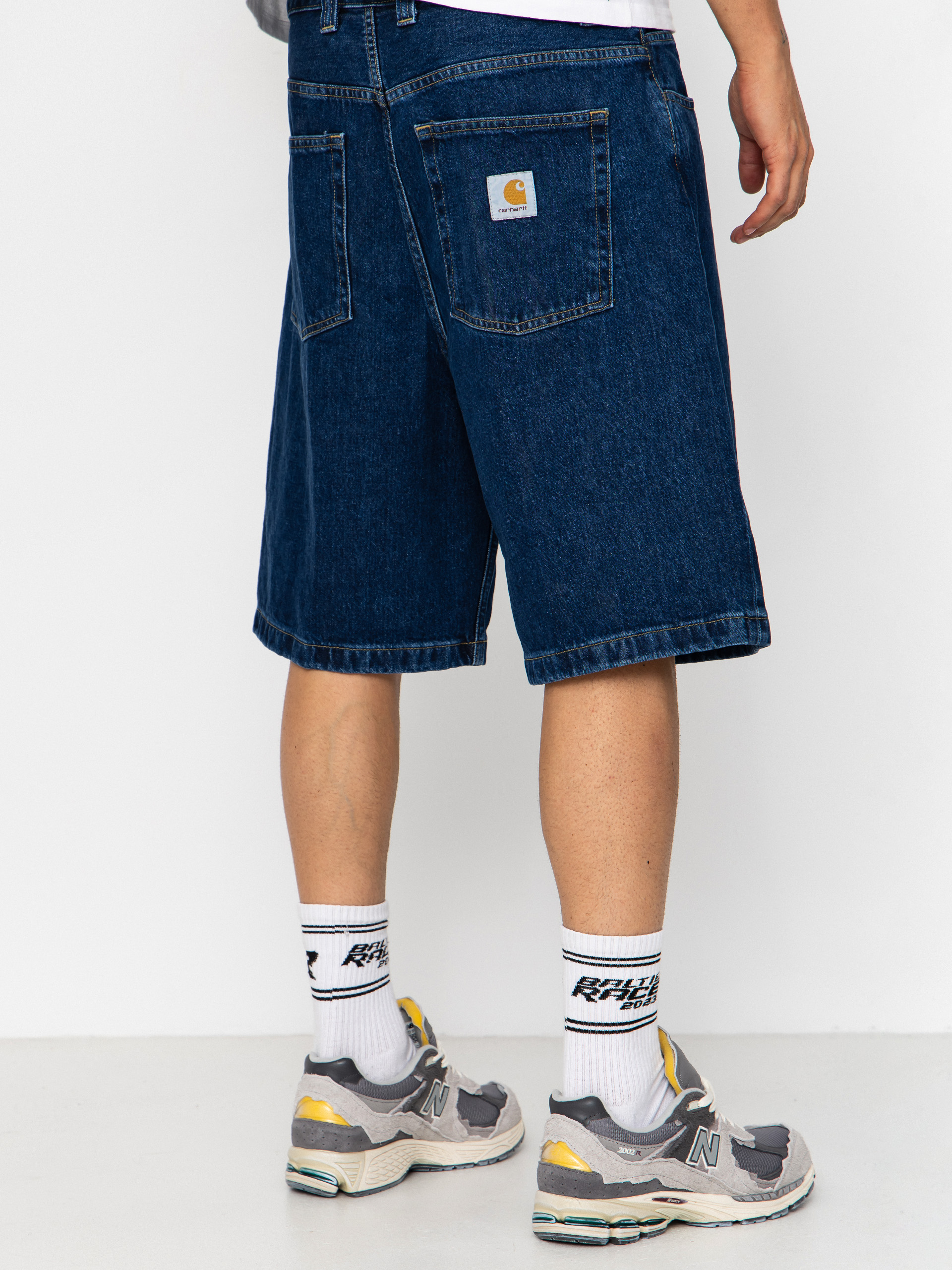 Pantaloni scurți Carhartt WIP Brandon (blue stone washed)