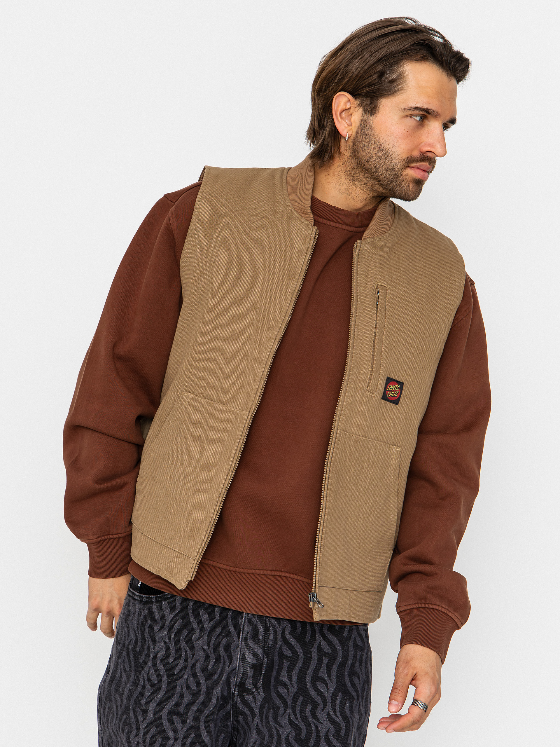 Vestă Santa Cruz Classic Label (taupe)