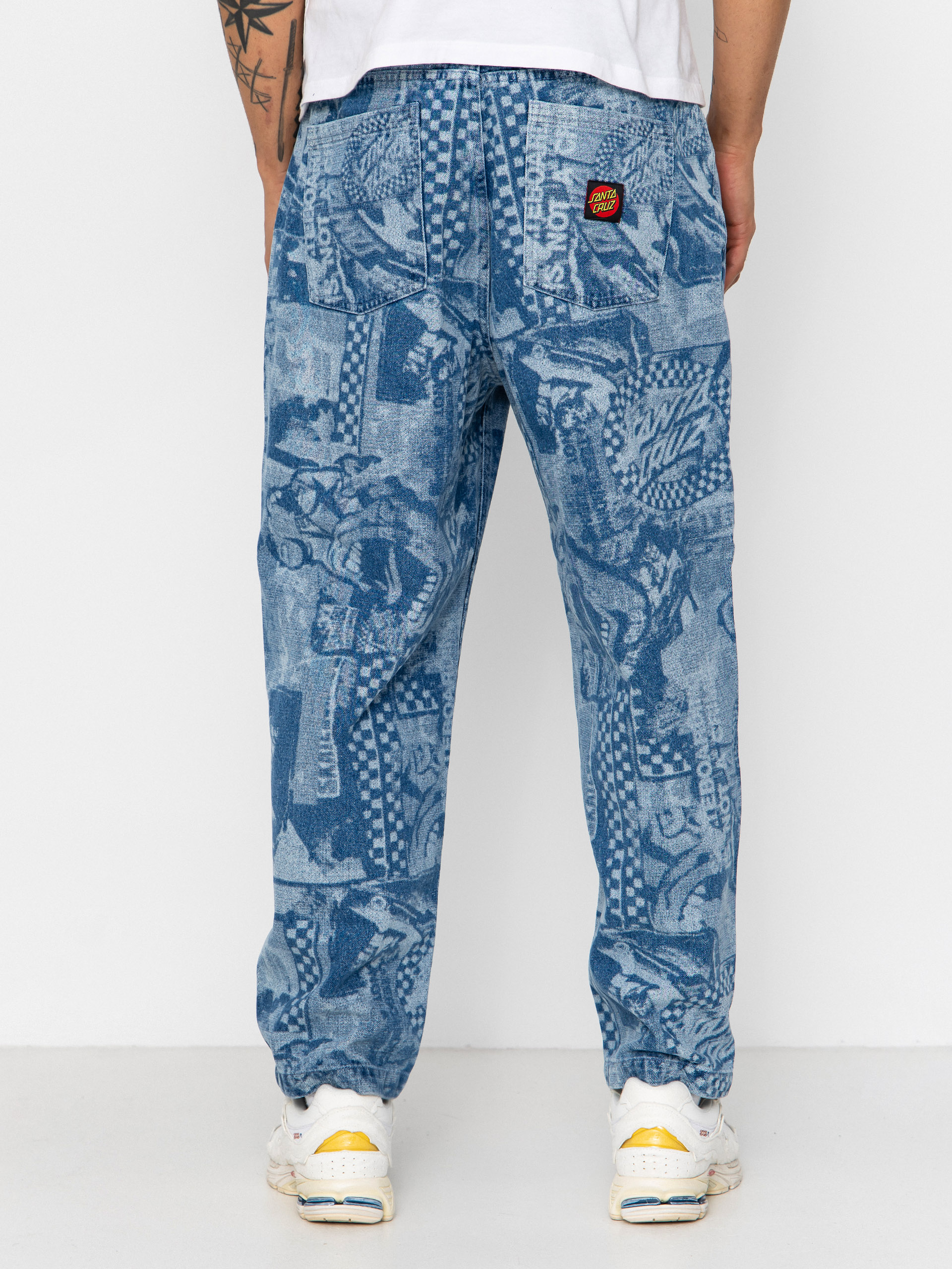 Pantaloni Santa Cruz Big (stonewash collage)