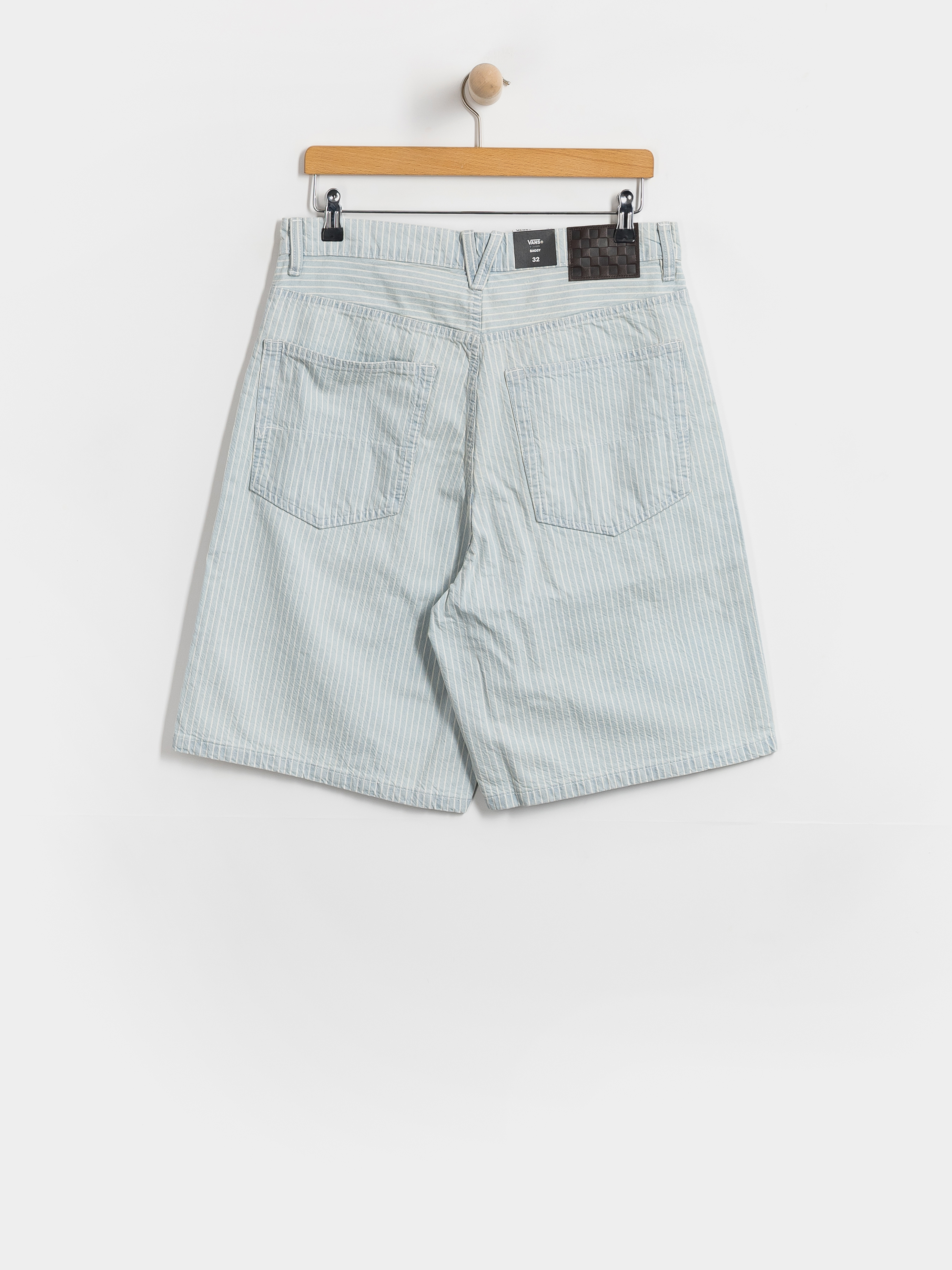 Pantaloni scurți Vans Check 5 Baggy Striped Denim (blue ice stripe)