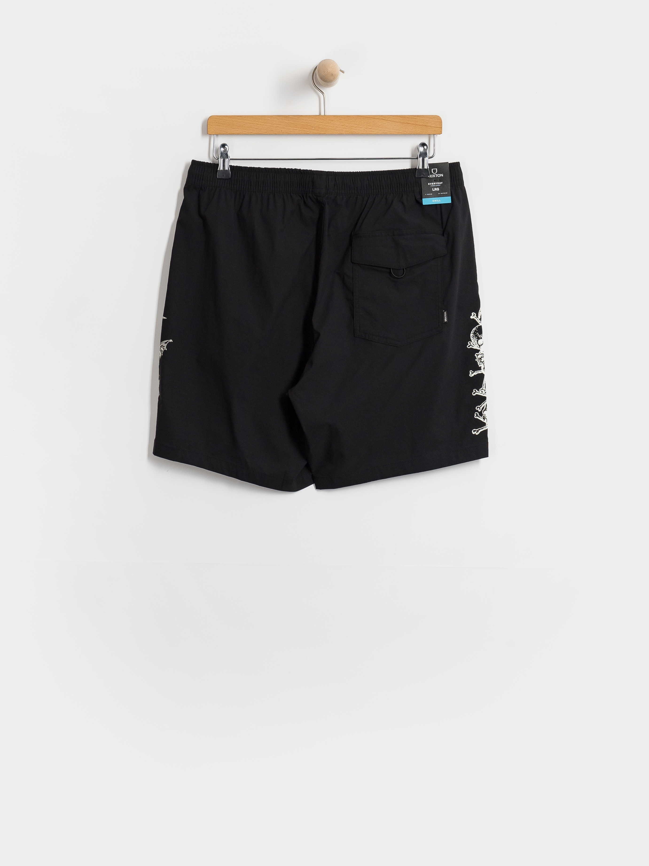 Pantaloni scurți Brixton Everyday Stretch Hybrid (black/white)