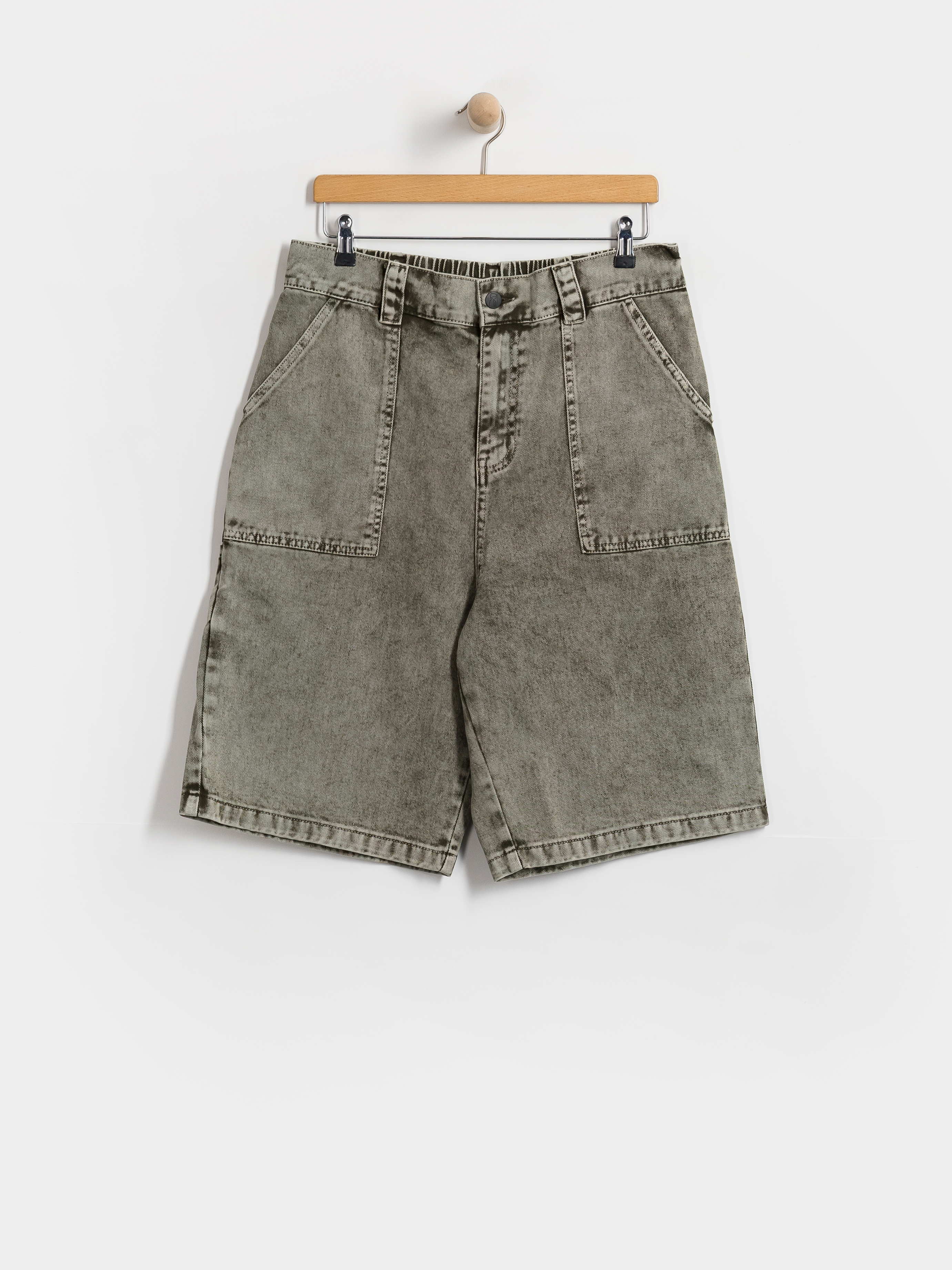 Pantaloni scurți Poetic Collective Painter (grey denim wash)
