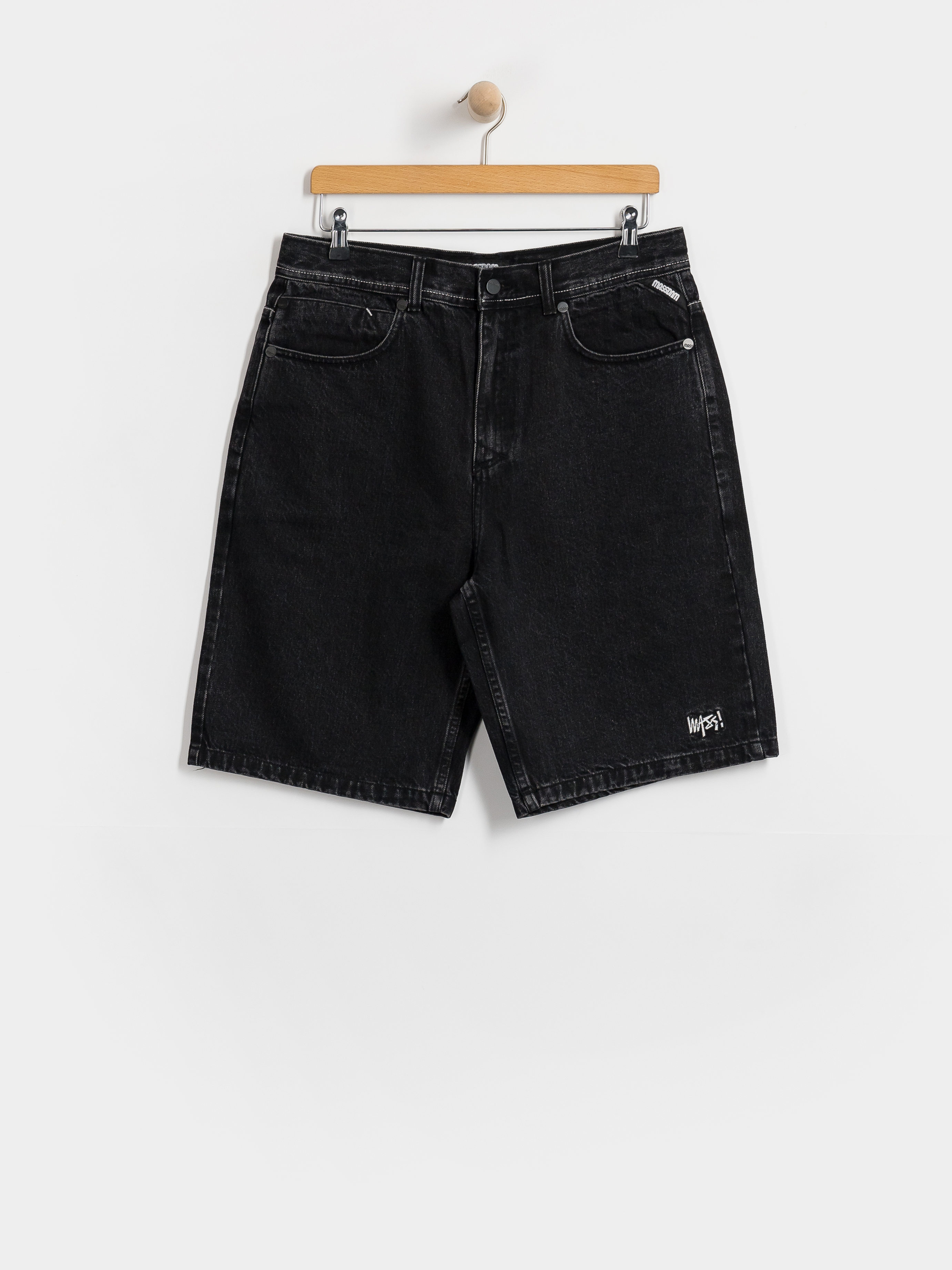 Pantaloni scuru021bi MassDnm Jeans Higher (black washed)