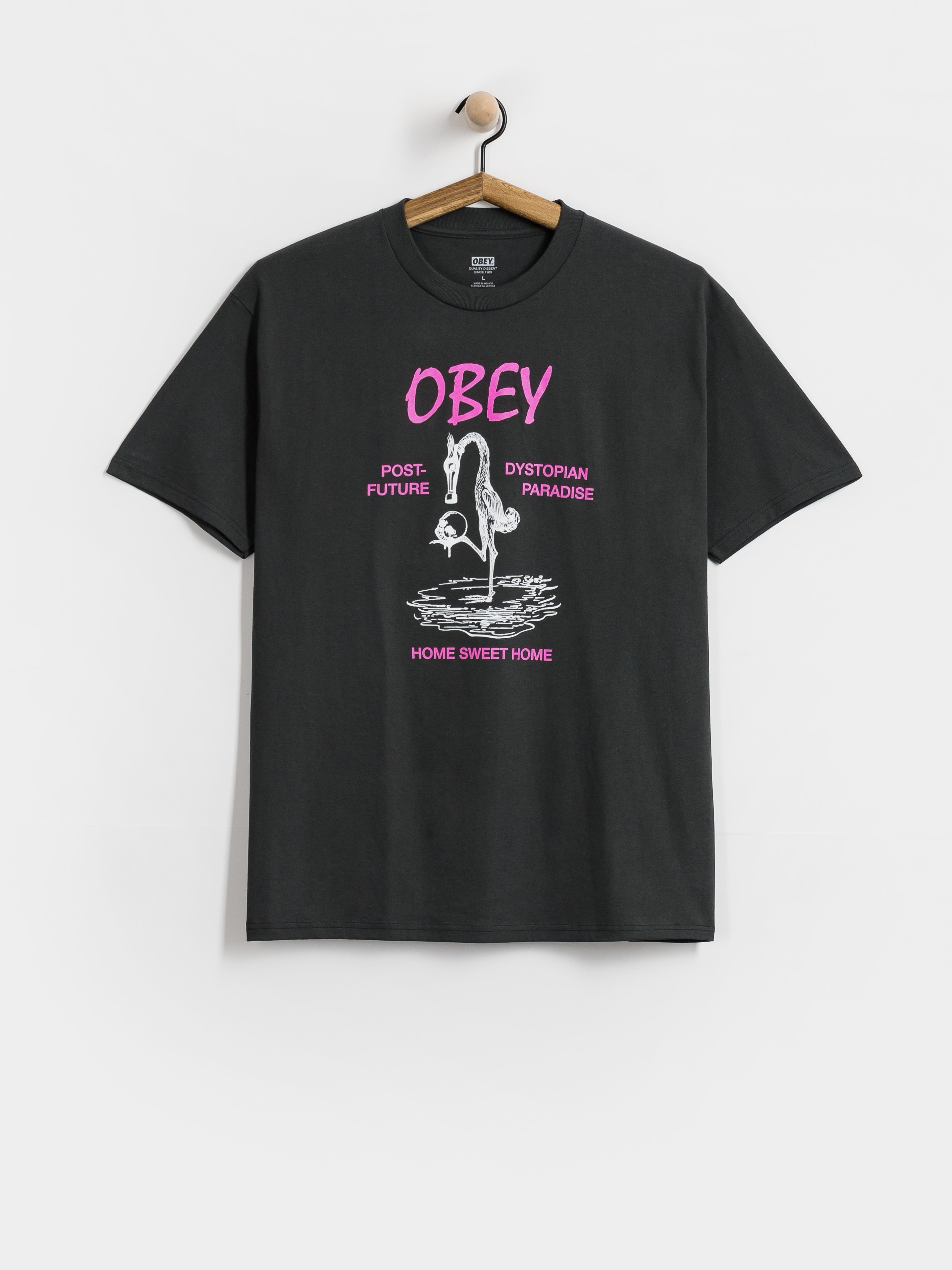 Tricou OBEY Post Future (vintage black)