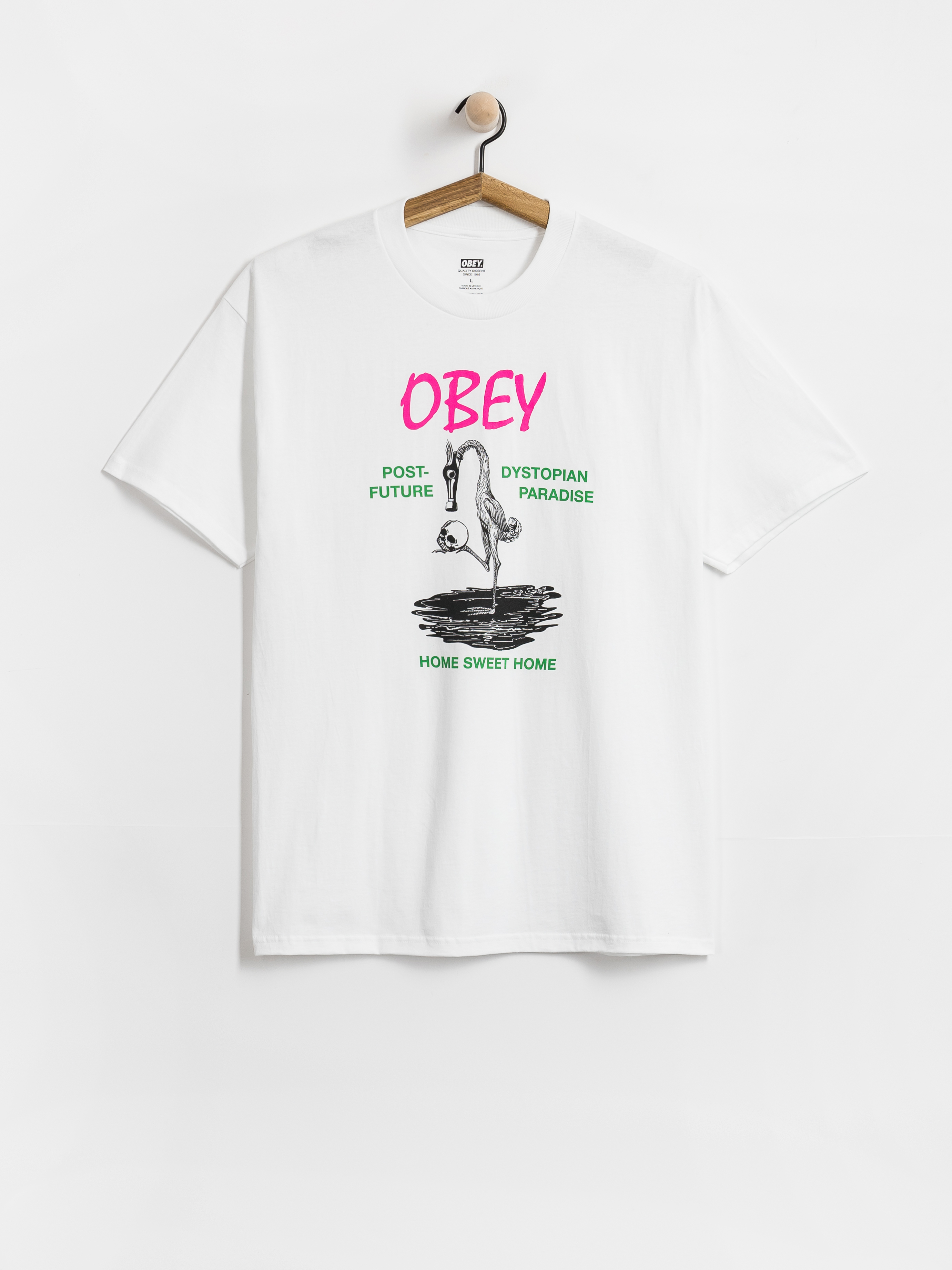 Tricou OBEY Post Future (white)