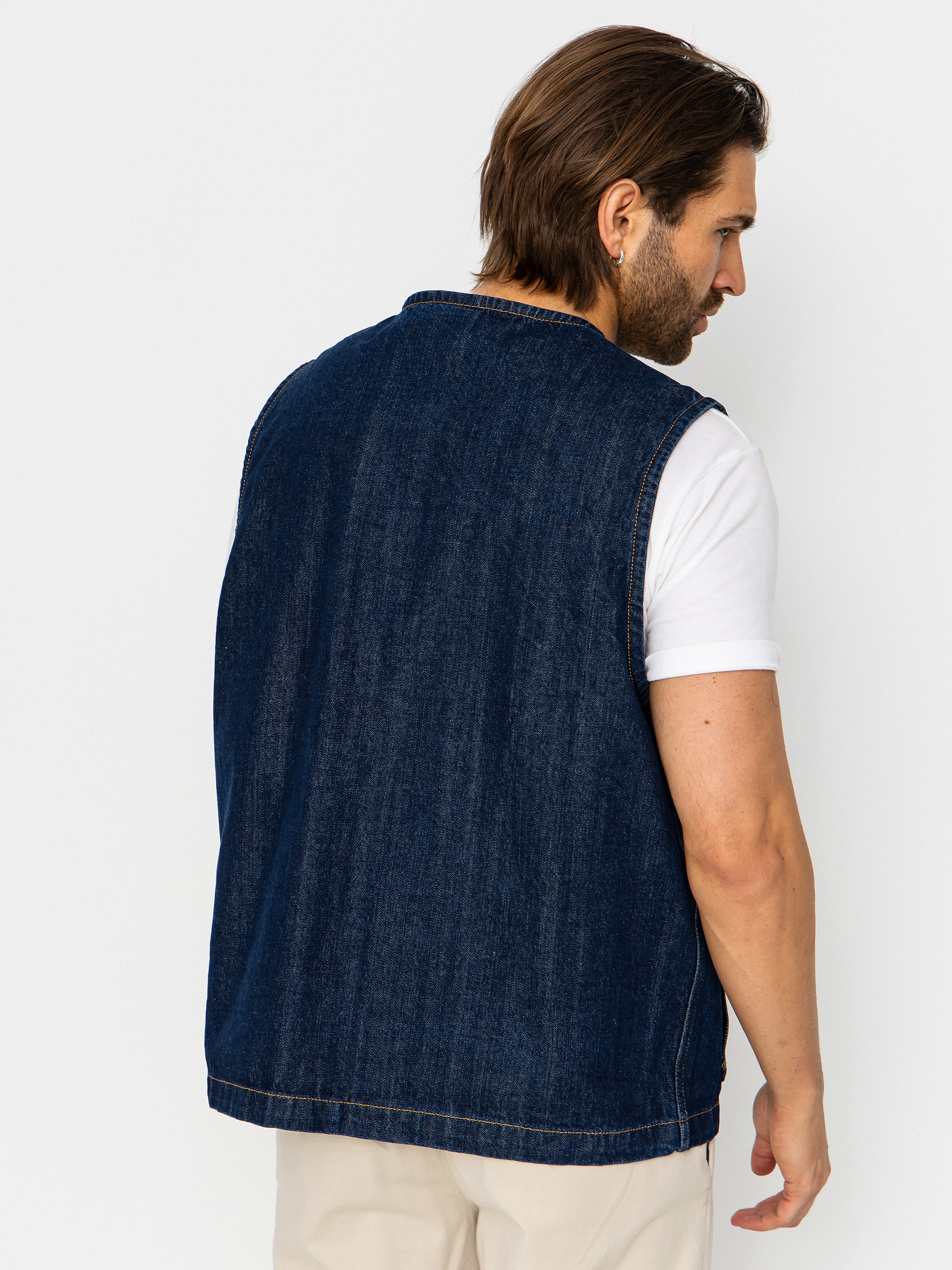 Vestă Dickies X Harley Davidson Denim (rinsed indigo blue)
