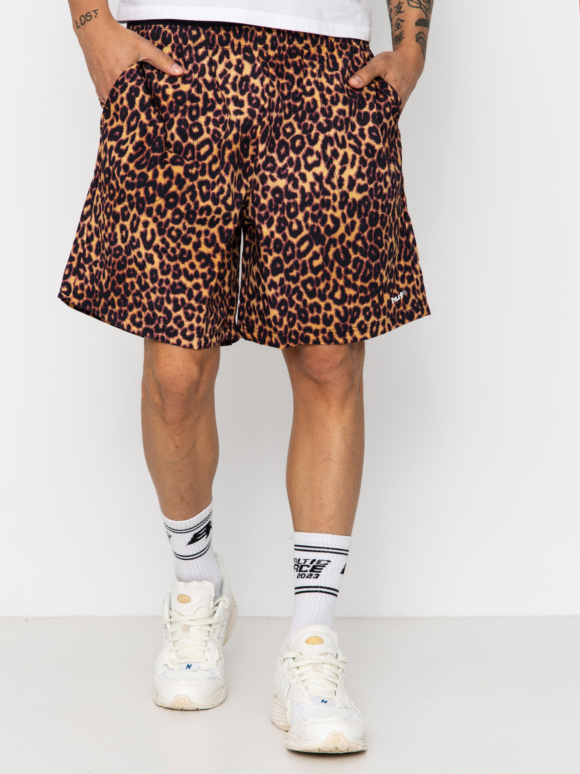 Pantaloni scurți HUF 89 Printed Easy (brown)