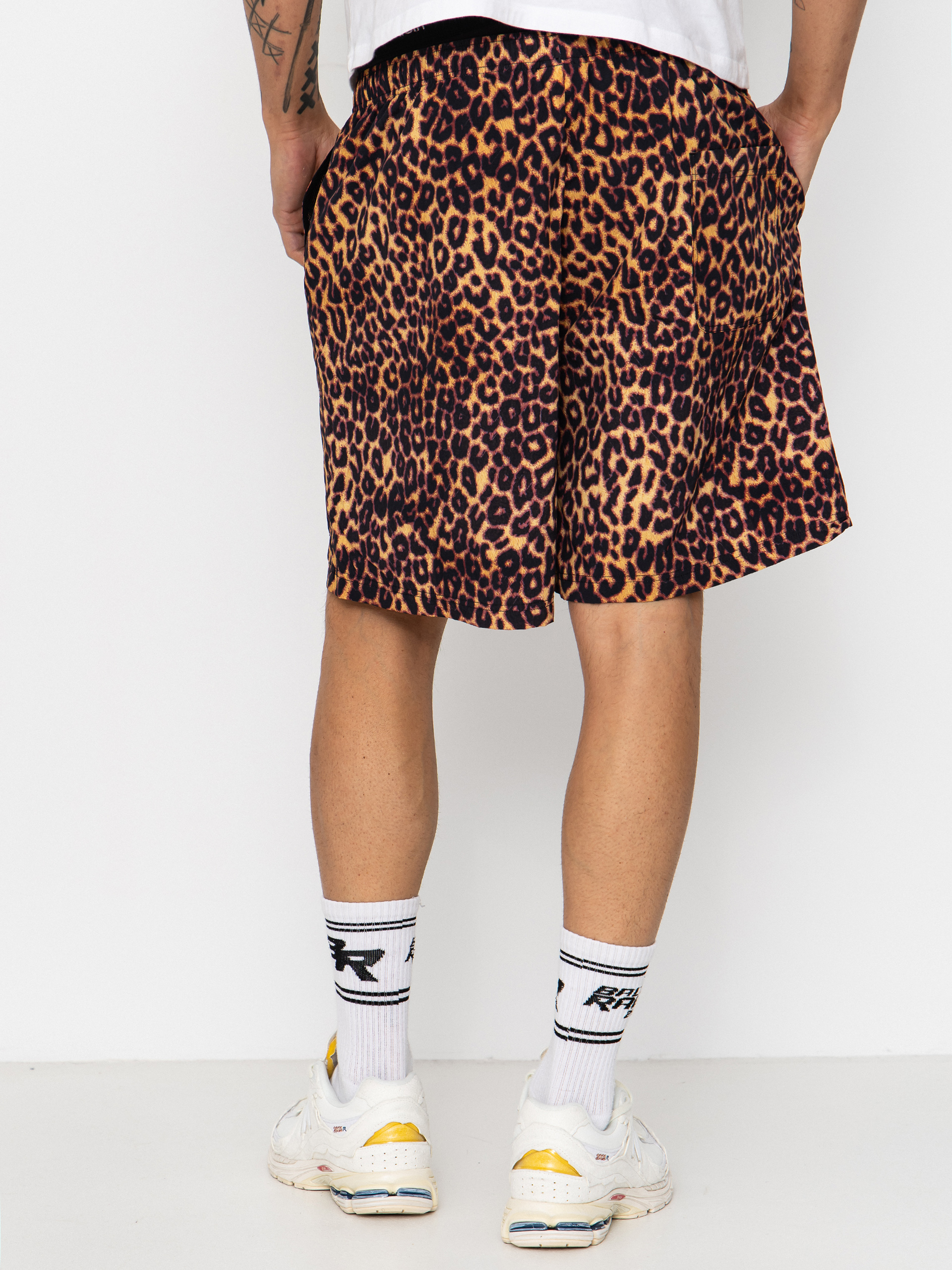 Pantaloni scurți HUF 89 Printed Easy (brown)