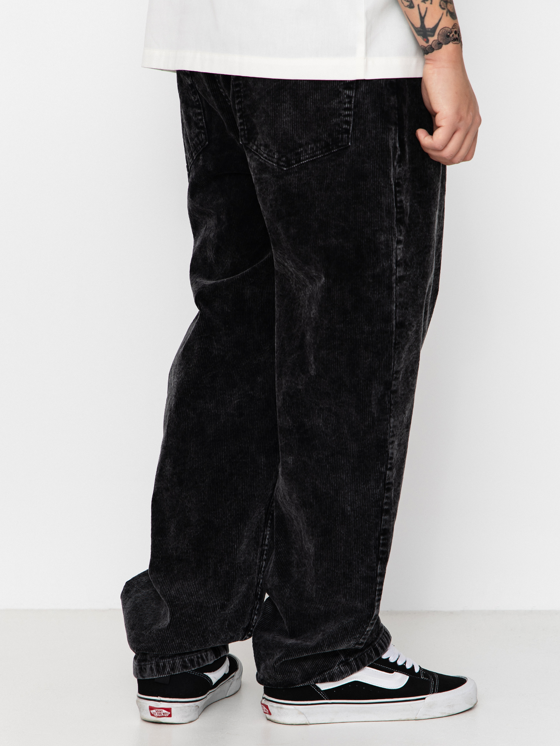 Pantaloni Wasted Paris Faded Corduroy Casper (faded black)