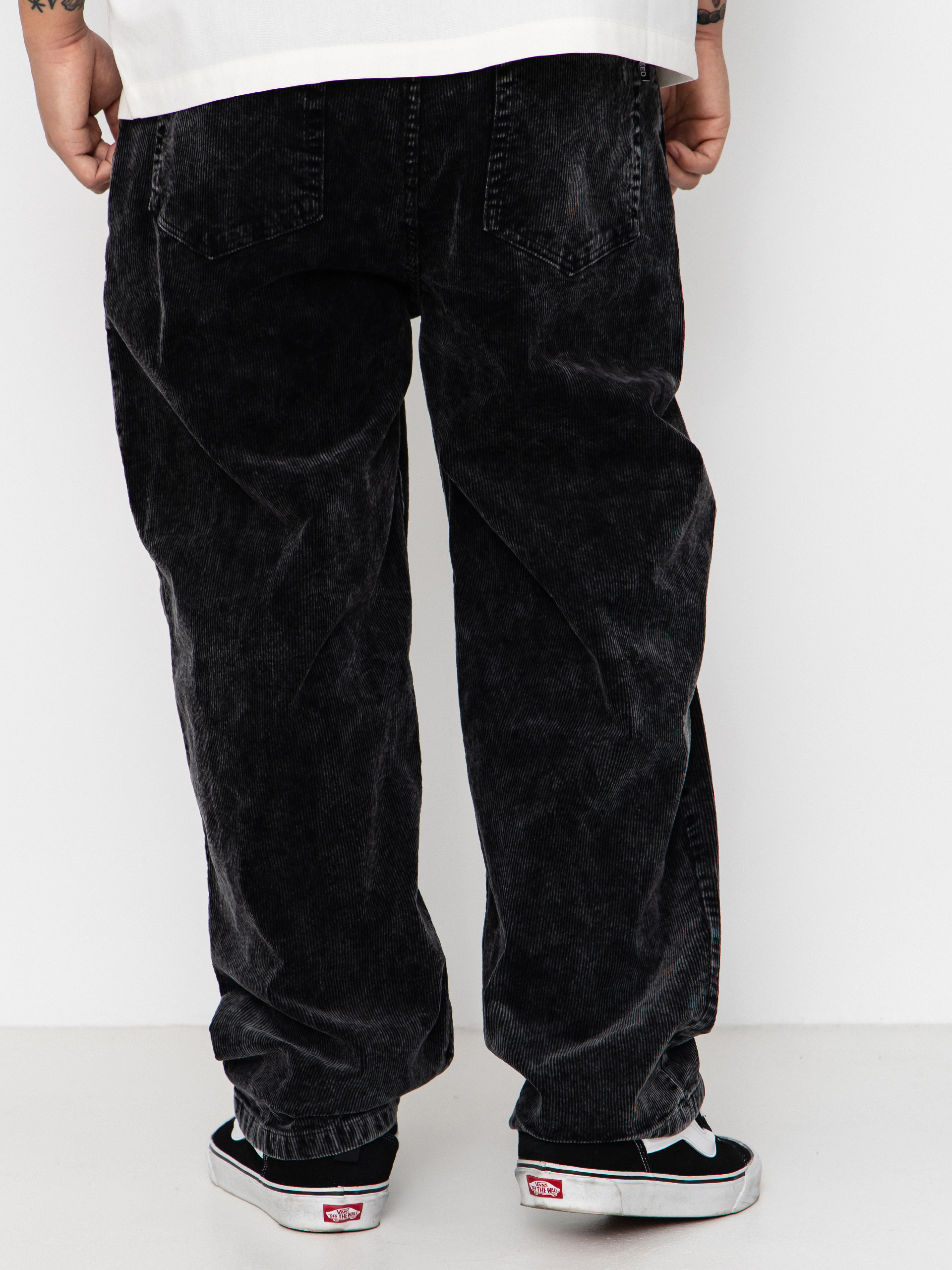 Pantaloni Wasted Paris Faded Corduroy Casper (faded black)