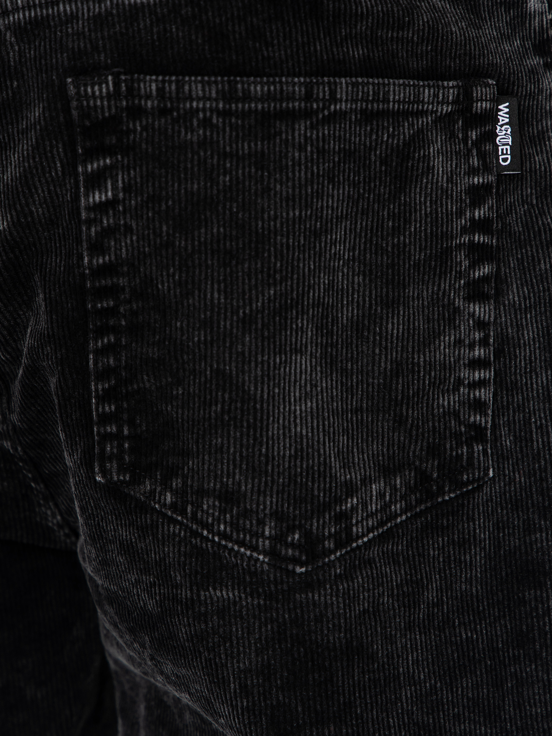 Pantaloni Wasted Paris Faded Corduroy Casper (faded black)