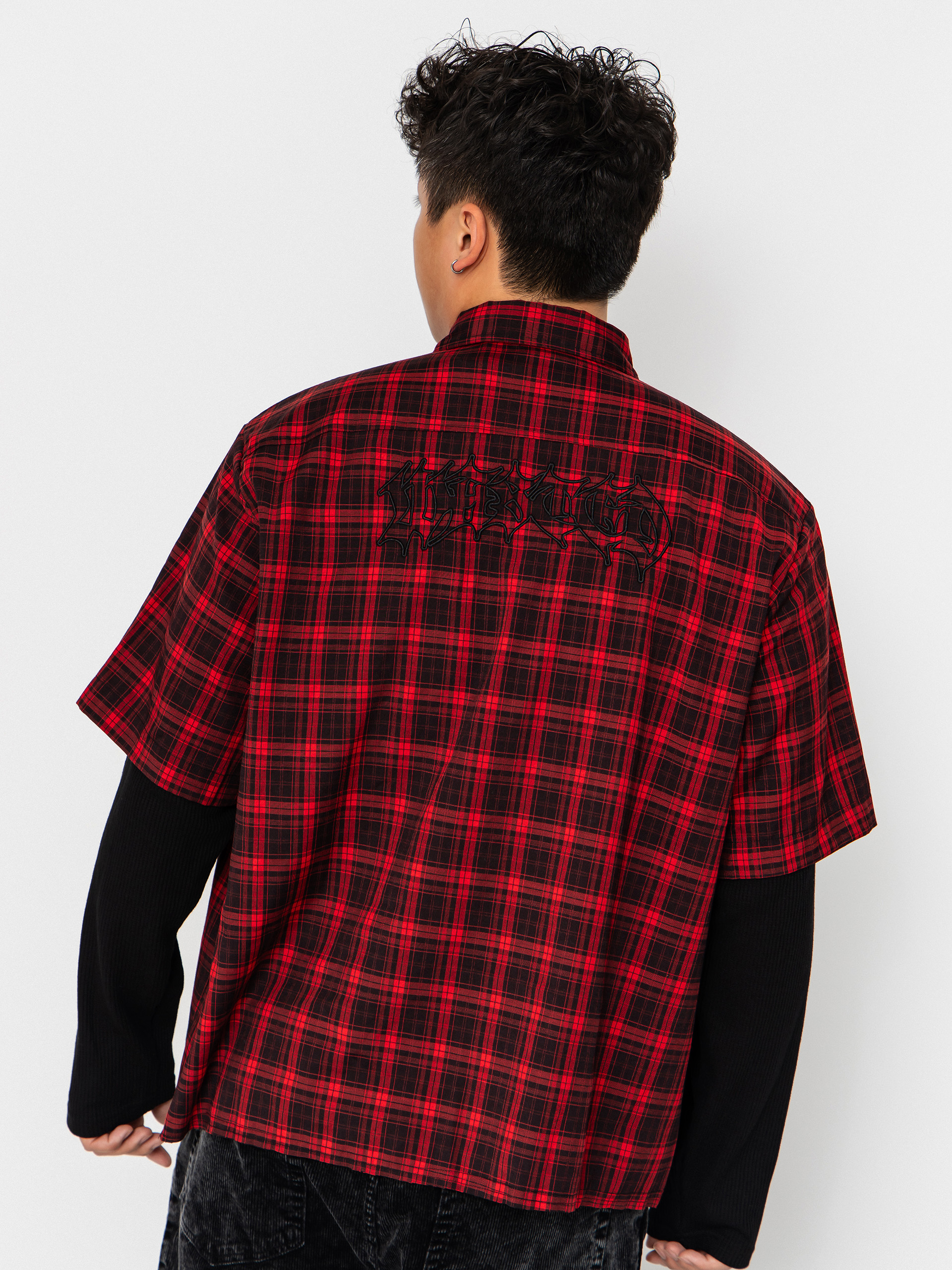 Cămașă Wasted Paris Tartan Age Shirt (fire red/black)
