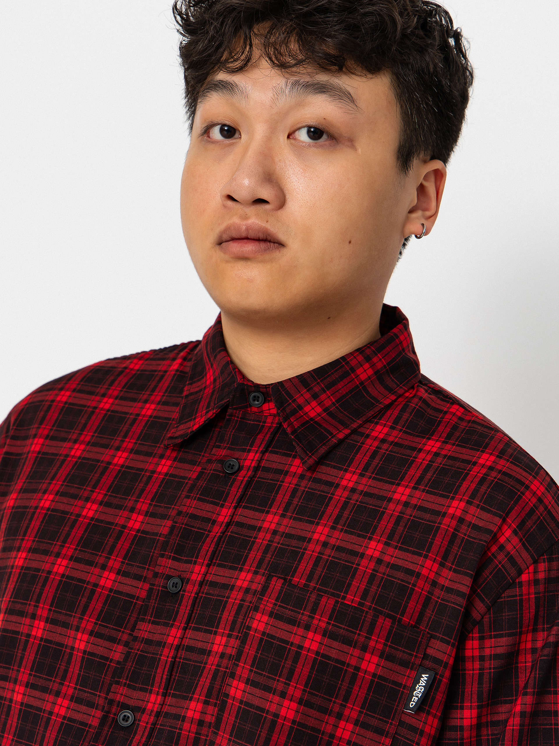 Cămașă Wasted Paris Tartan Age Shirt (fire red/black)