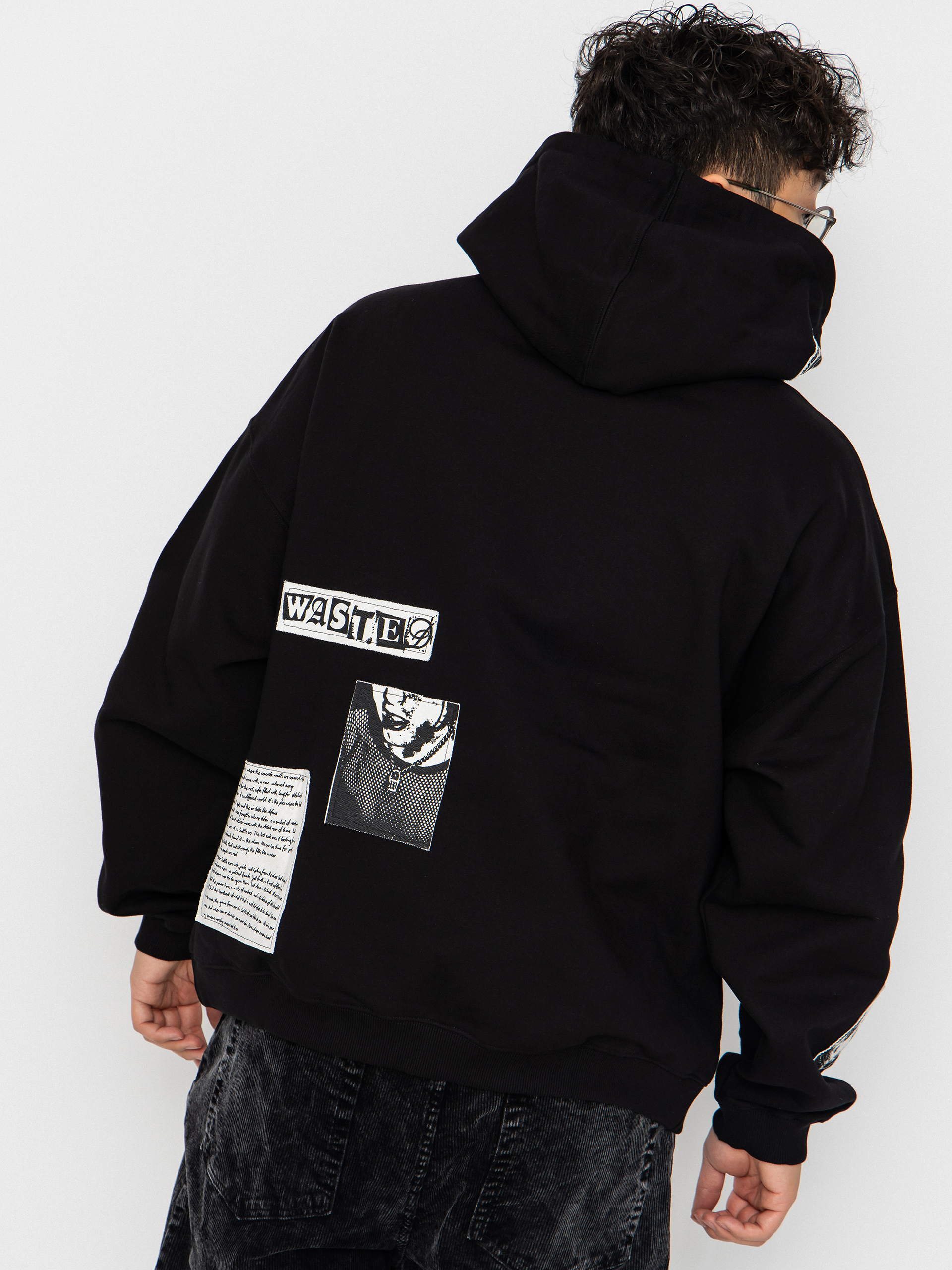 Hanorac cu glugă Wasted Paris Taunt Boxy ZHD (black)