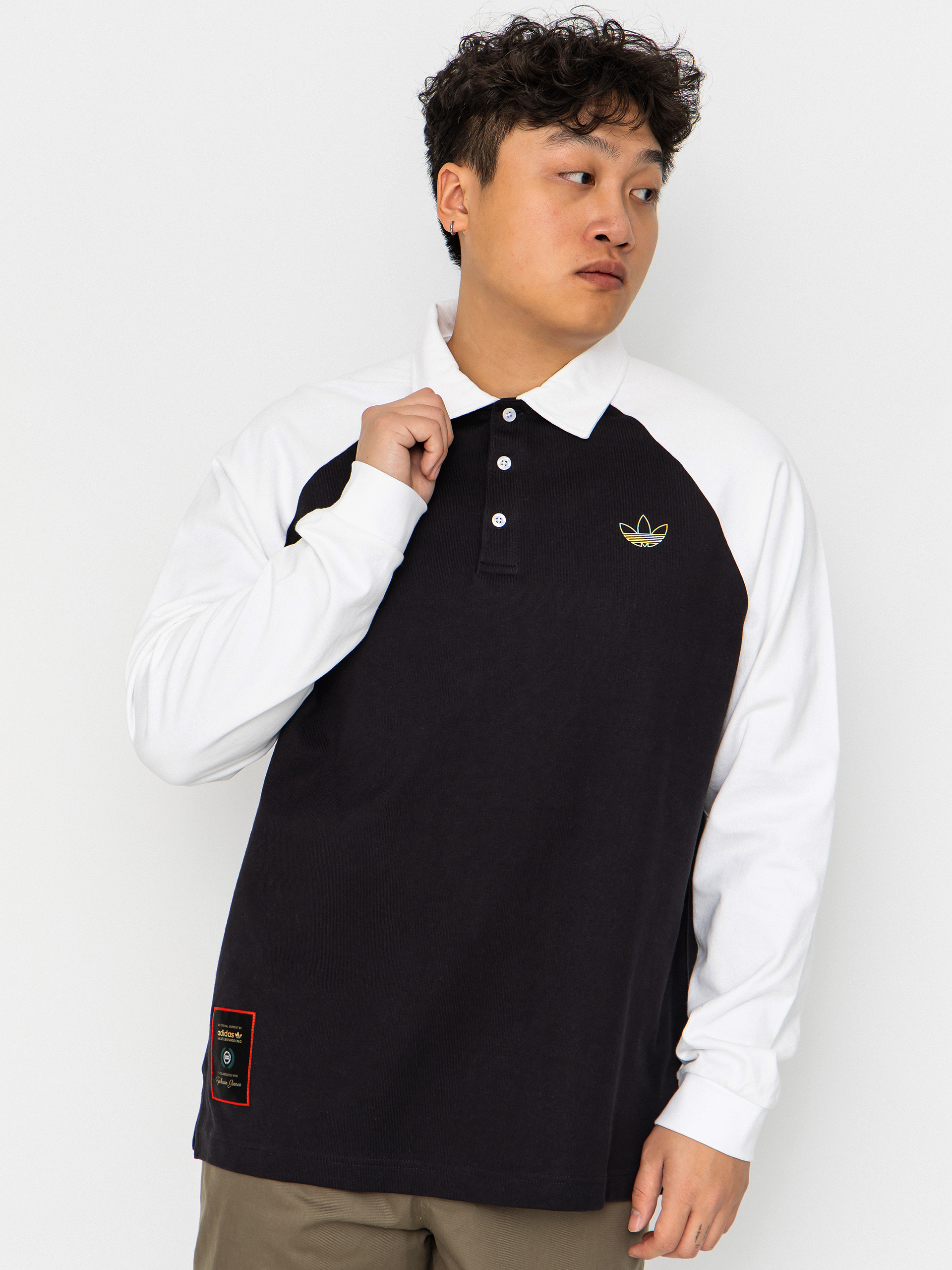 Tricou adidas Tyshawn Rugby (black/white)